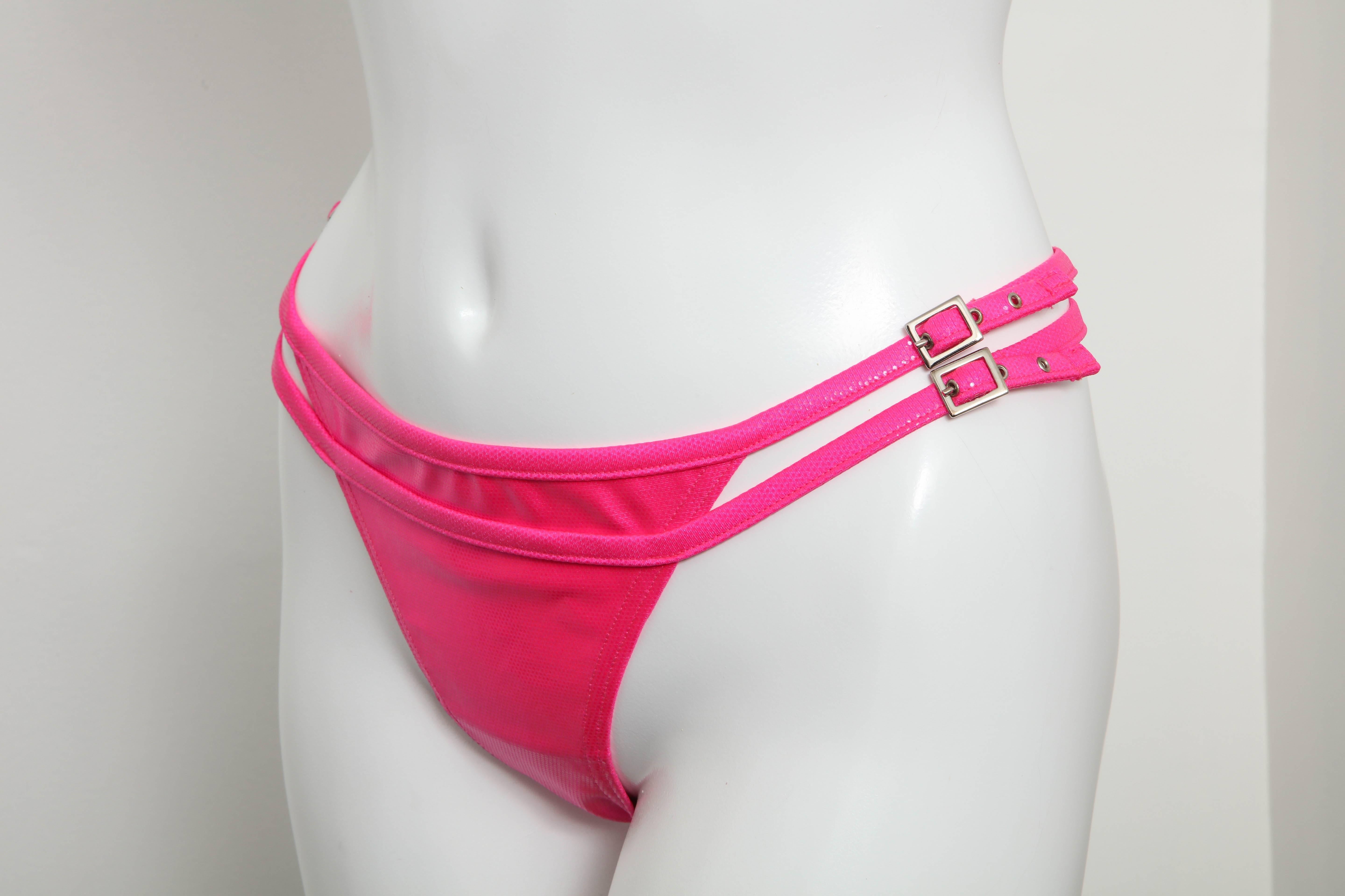 John Galliano for Christian Dior Pink Bikini In Excellent Condition For Sale In Chicago, IL