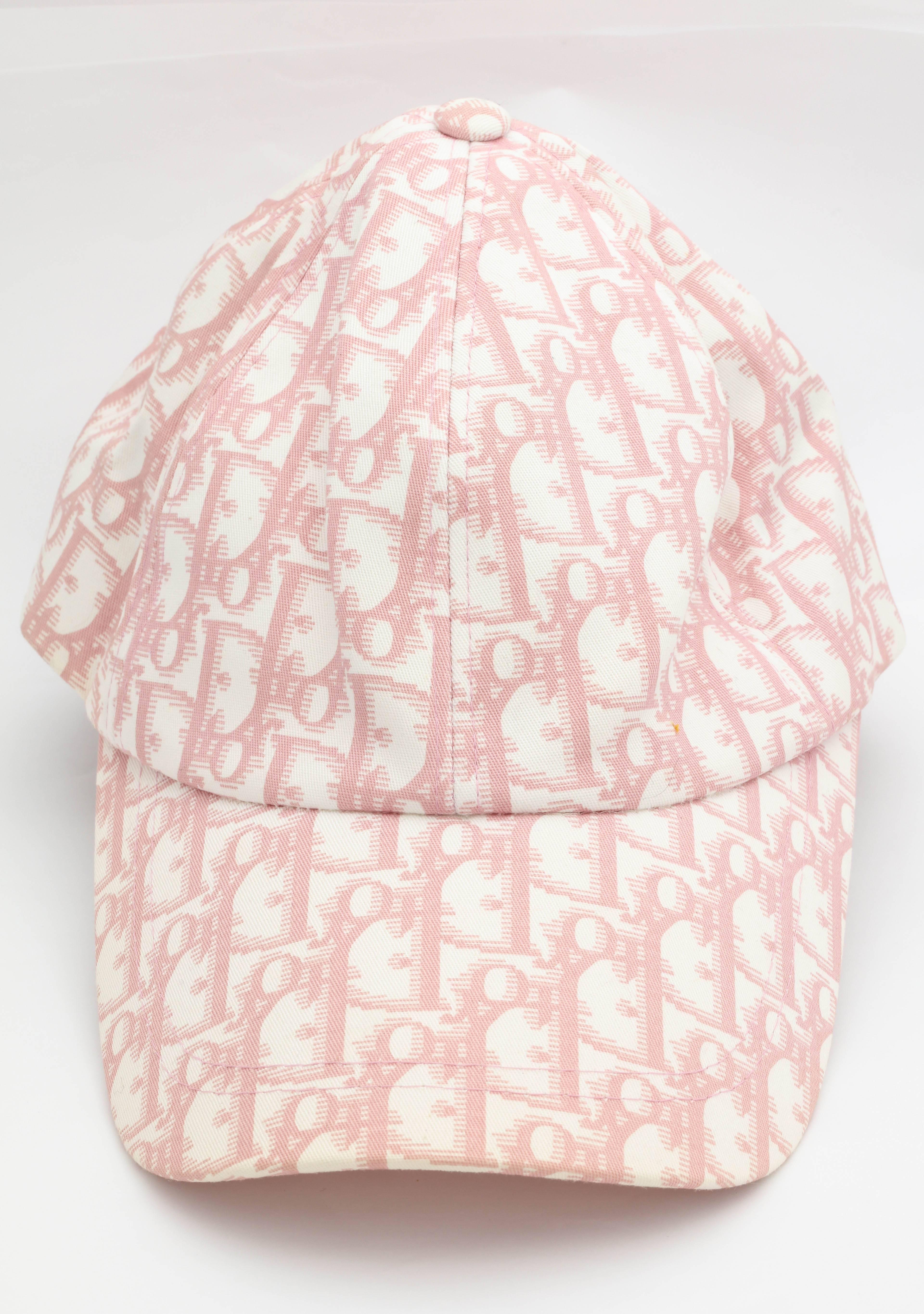 John Galliano for Christian Dior pink Logo cap. 