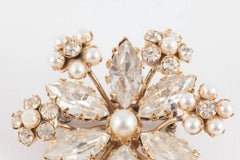 broche "Flocon de neige/floral":: Schreiner New York:: années 1950