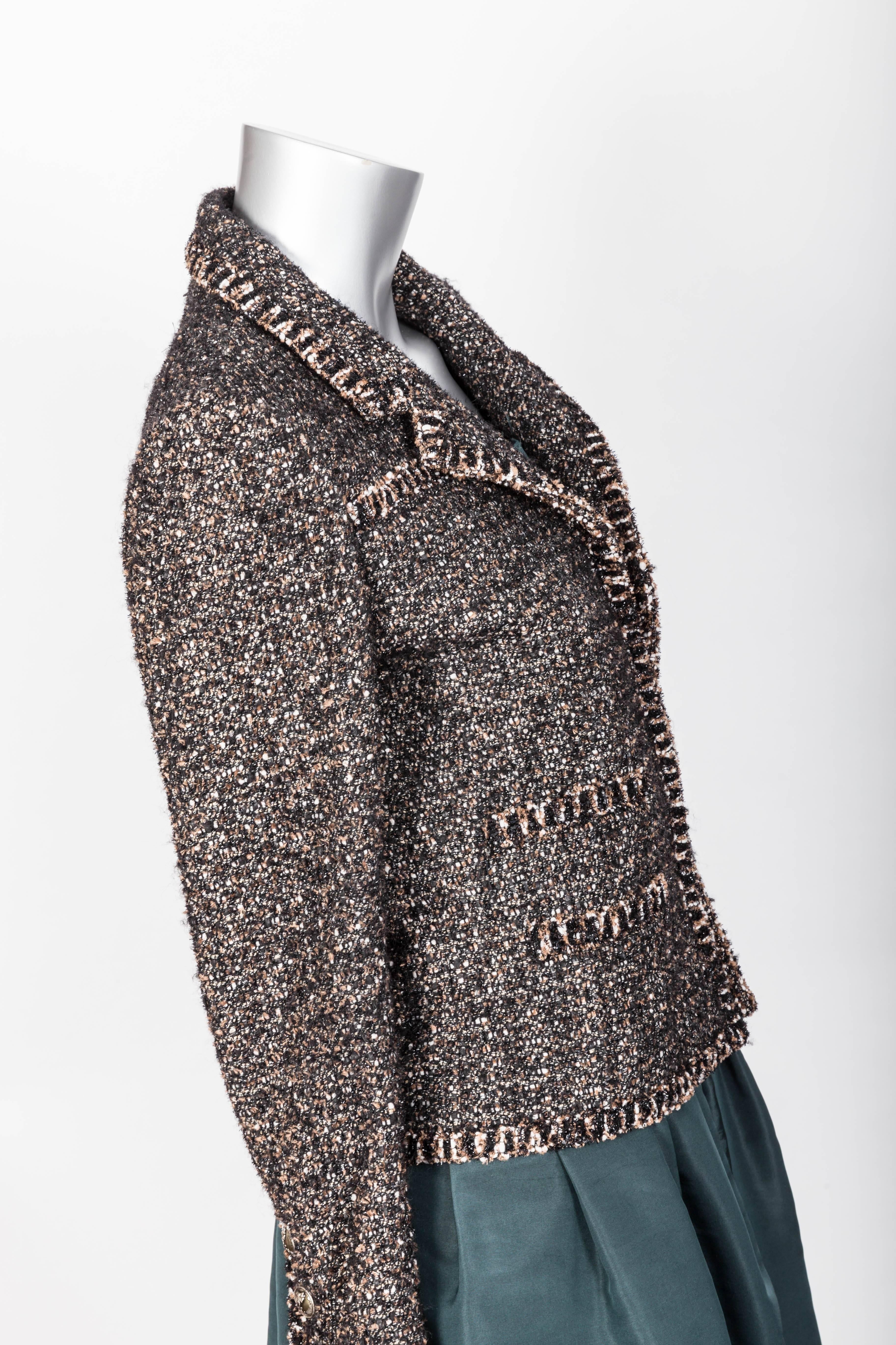 Women's Chanel Metallic Tweed Jacket - 34