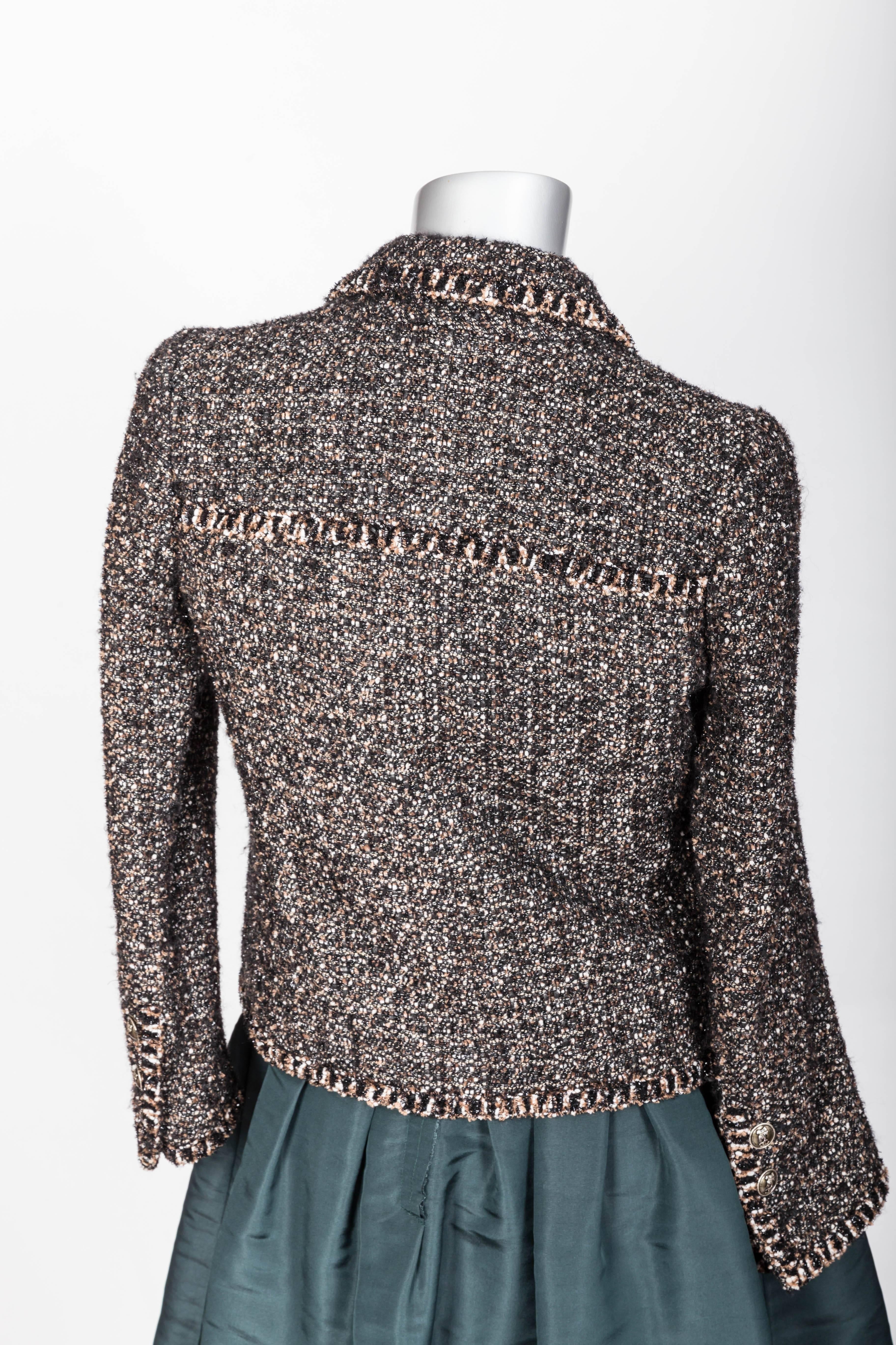 Chanel Metallic Tweed Jacket - 34 1