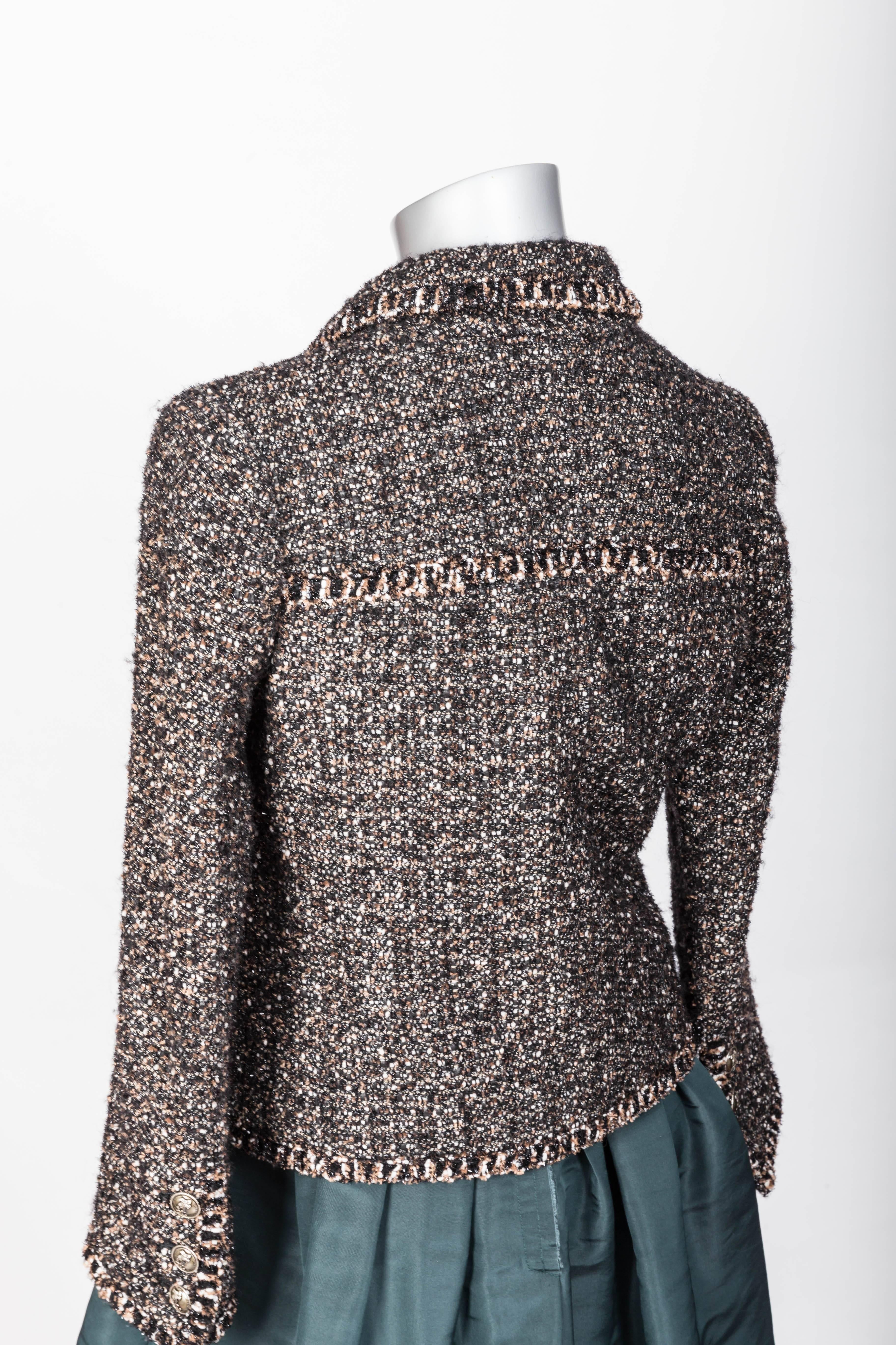 Chanel Metallic Tweed Jacket - 34 2