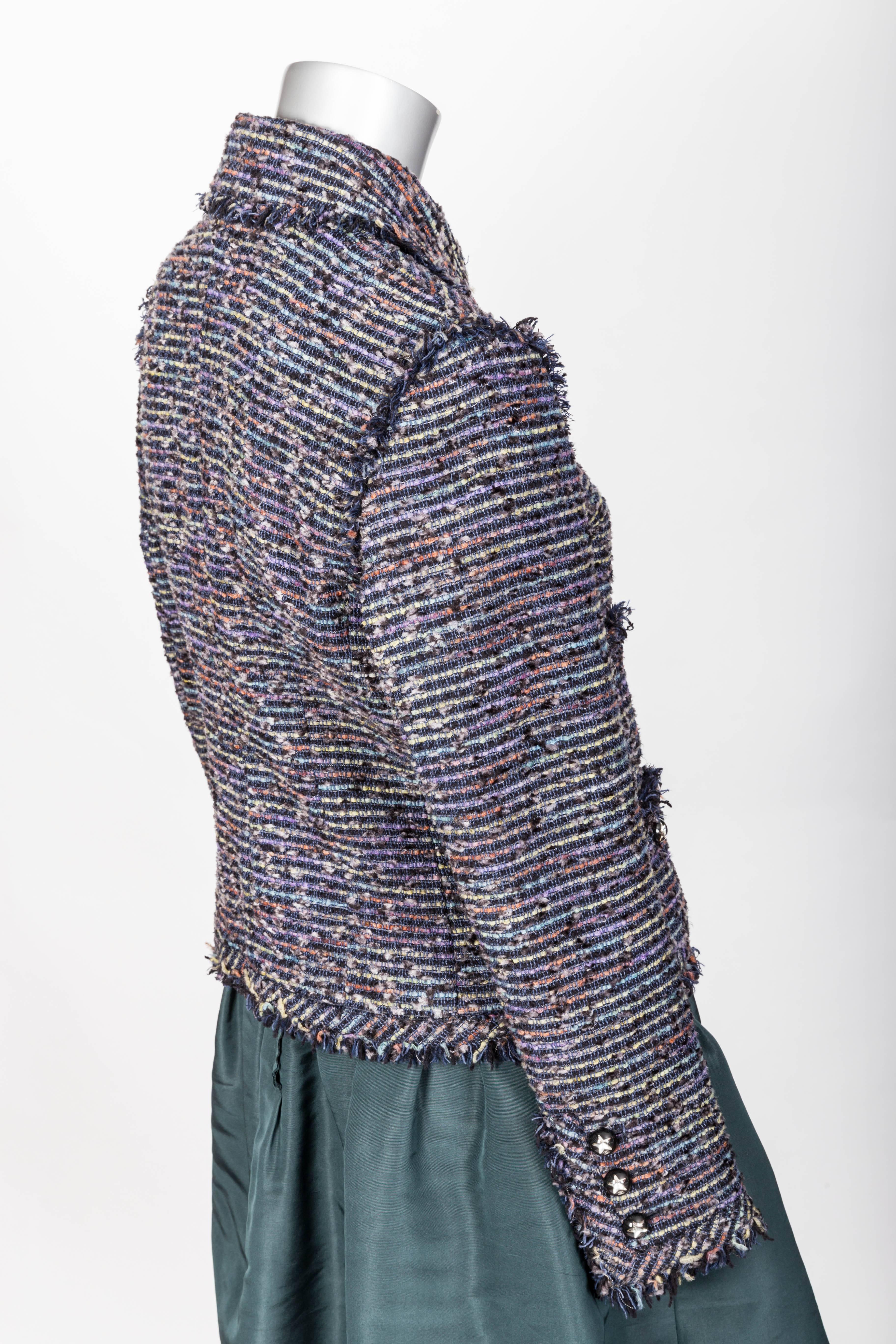 Chanel Tweed Jacket with Fringe Trim FR 40 / US 8 2