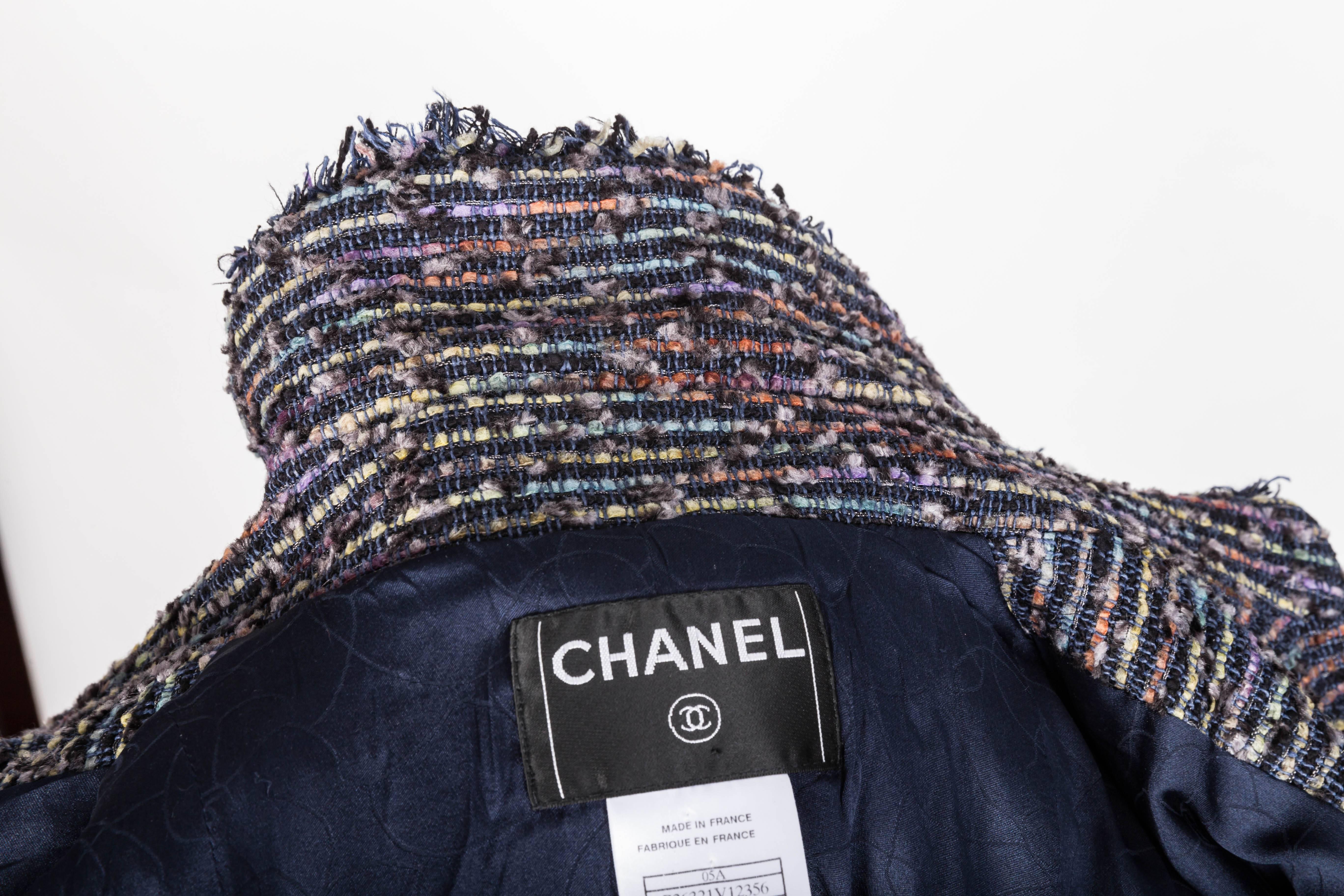 Chanel Tweed Jacket with Fringe Trim FR 40 / US 8 5