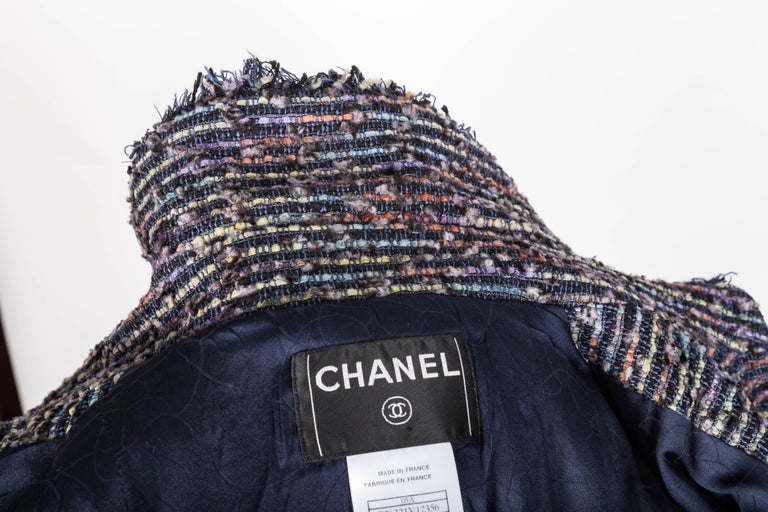 Chanel Tweed Jacket with Fringe Trim FR 40 / US 8 at 1stDibs
