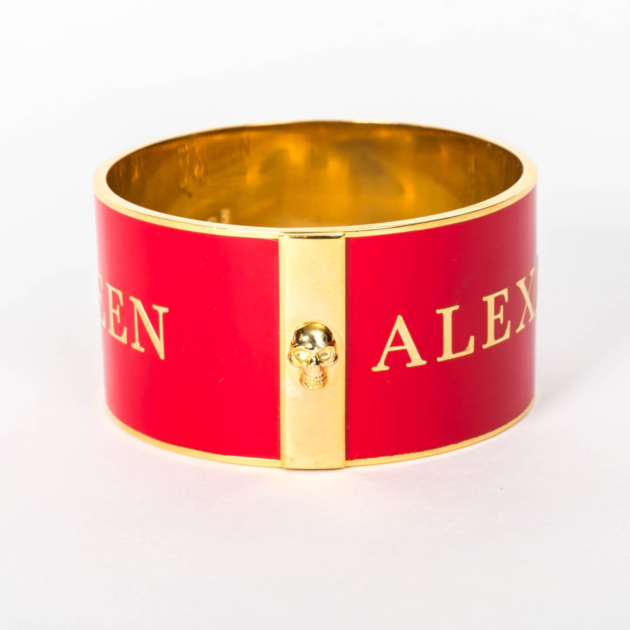 alexander mcqueen enamel bracelet