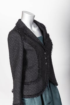 Chanel Black Jacket with Fringe Trim - FR 38 / US 6