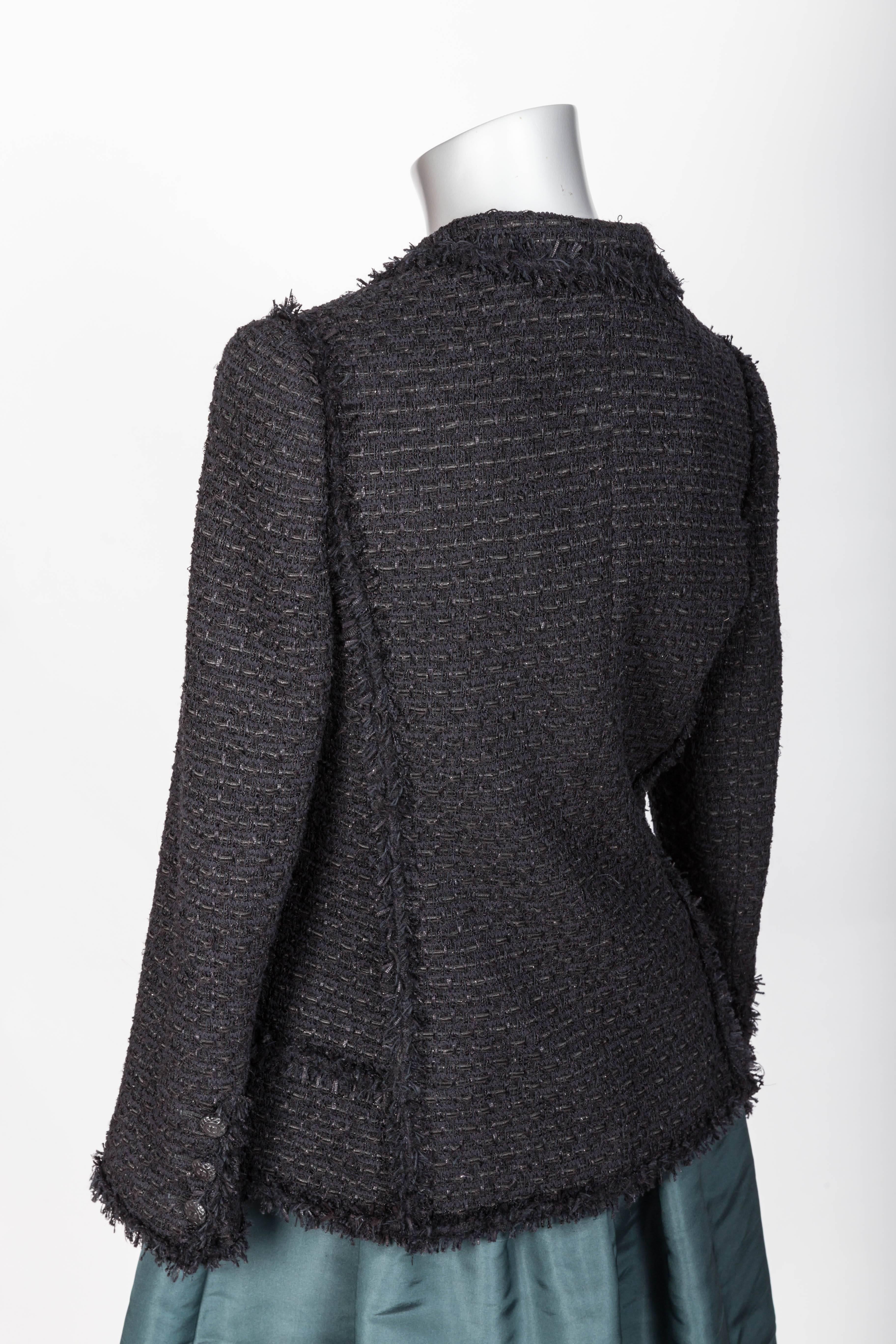 Chanel Black Jacket with Fringe Trim - FR 38 / US 6 1