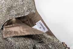 Chanel Silver Metallic Jacket and Pants Suit / Size 40 Jacket / Size 38 Pants