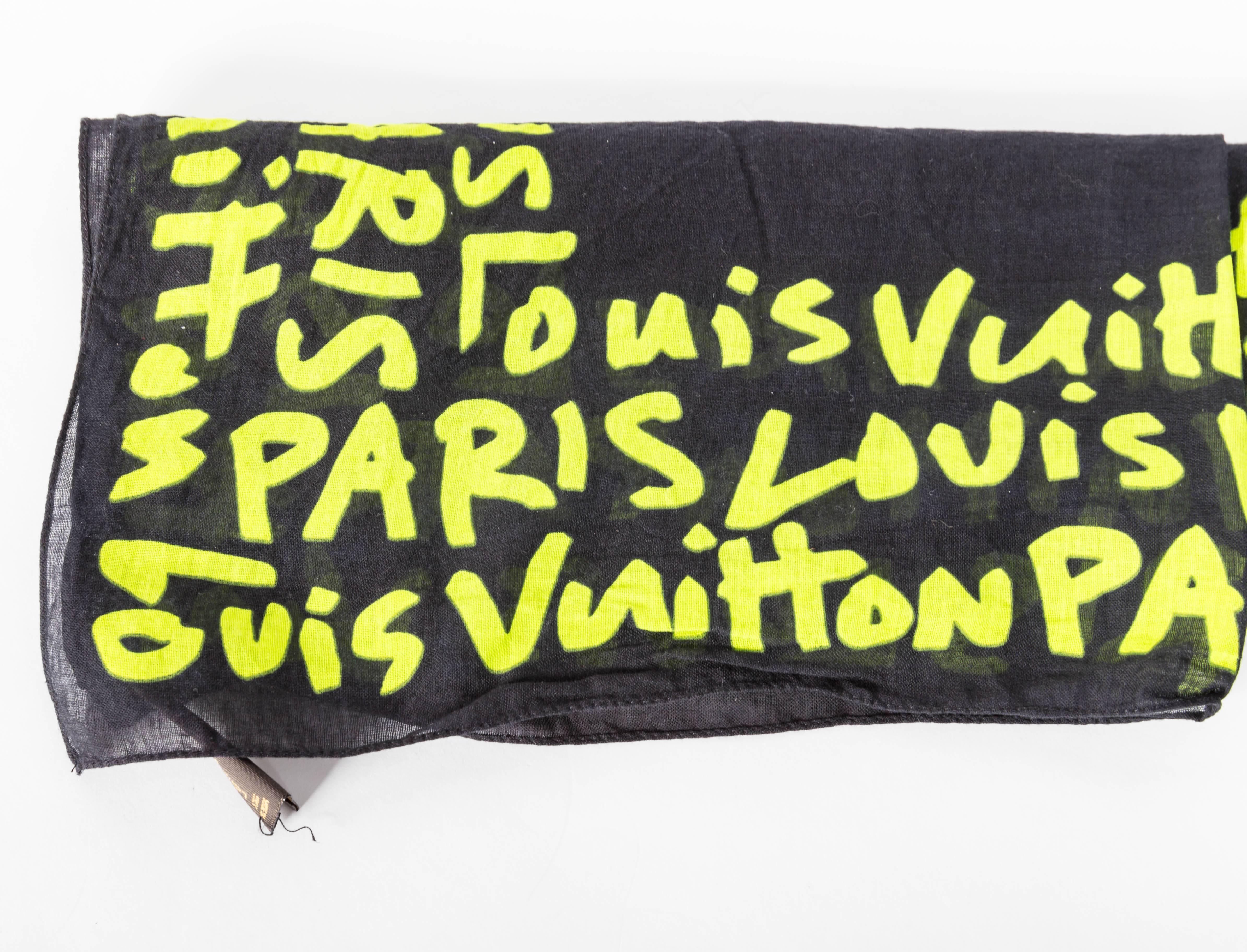 Louis Vuitton Stephen Sprouse Graffiti Scarf  In Excellent Condition In Westhampton Beach, NY