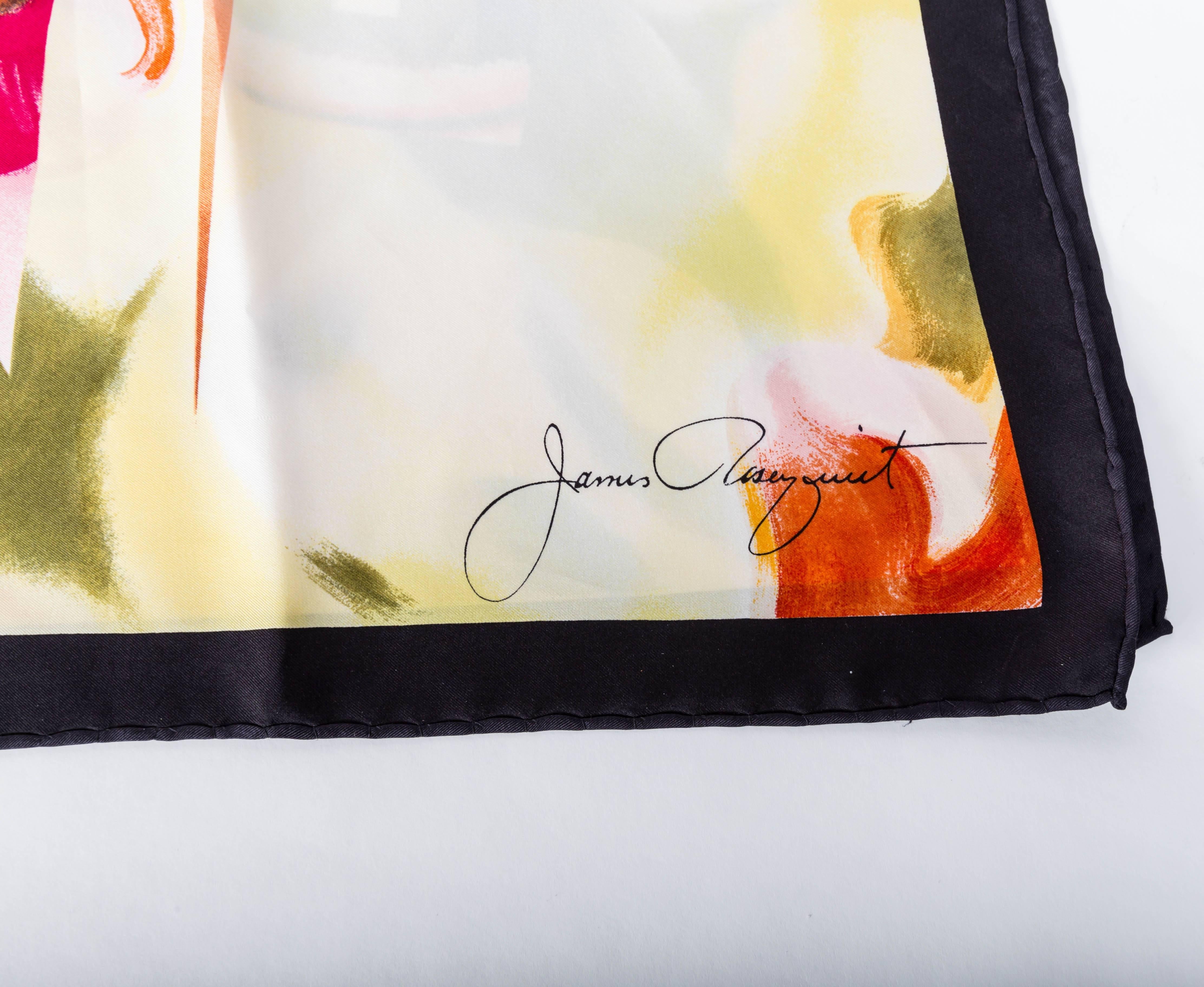 Louis Vuitton Silk Scarf by James Rosenquist In Excellent Condition For Sale In Westhampton Beach, NY