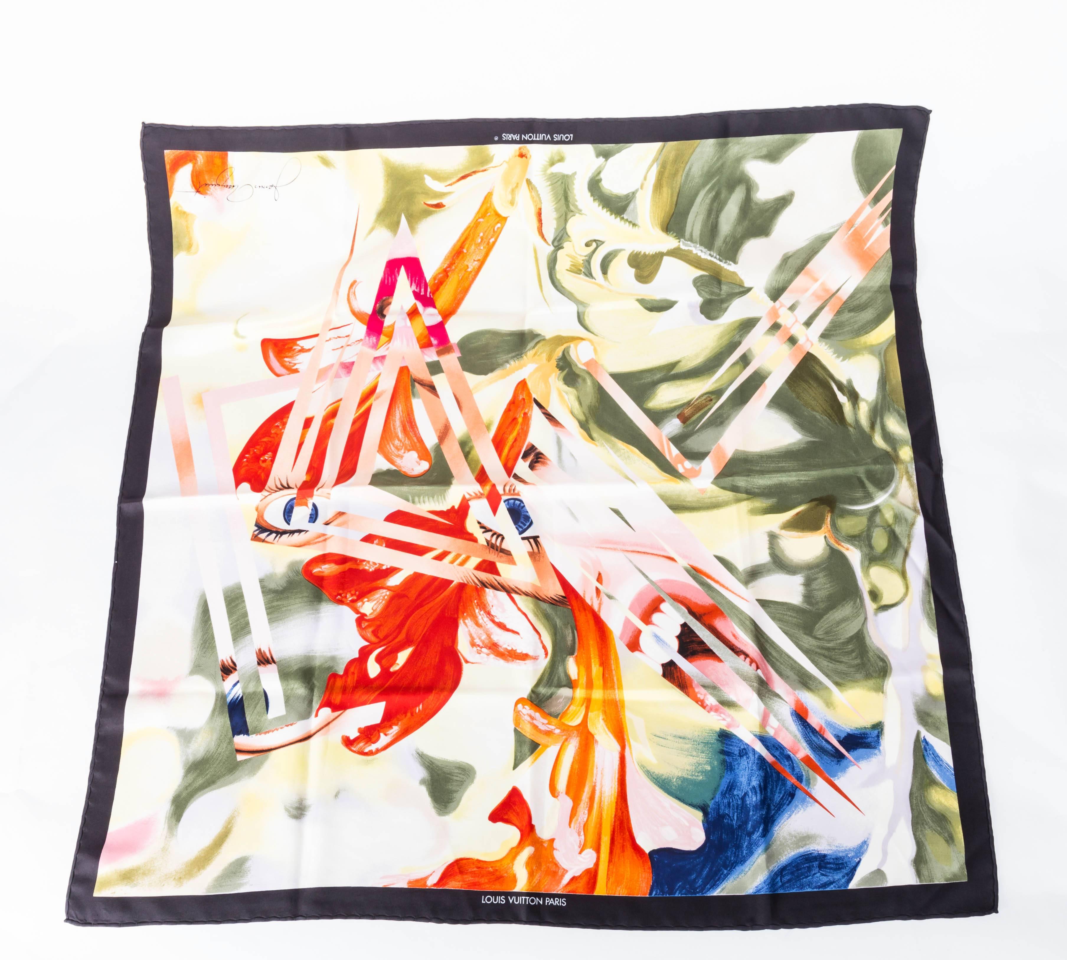 Louis Vuitton Silk Scarf by James Rosenquist For Sale 2