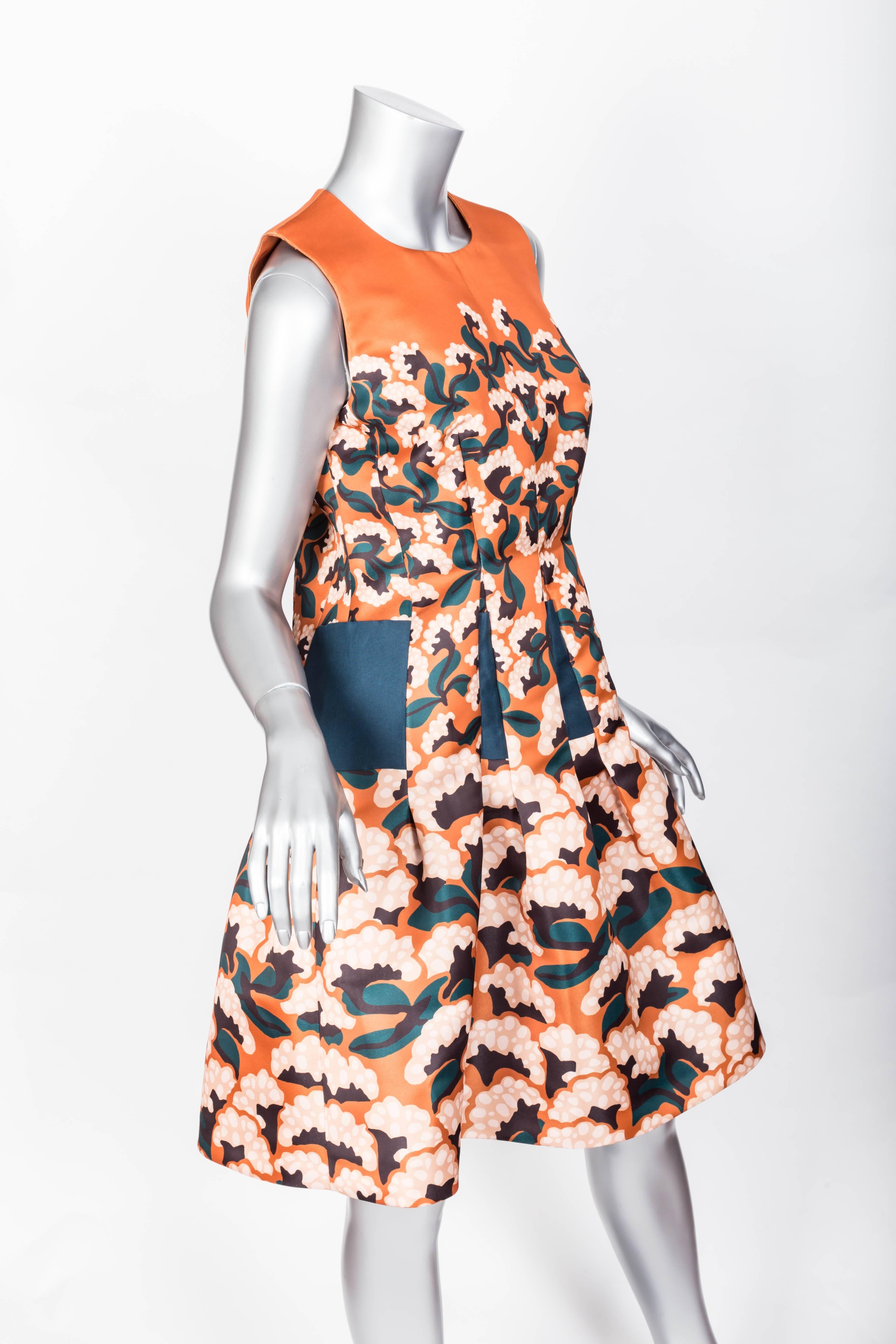 Orange Thakoon Floral Print Dress Size 2