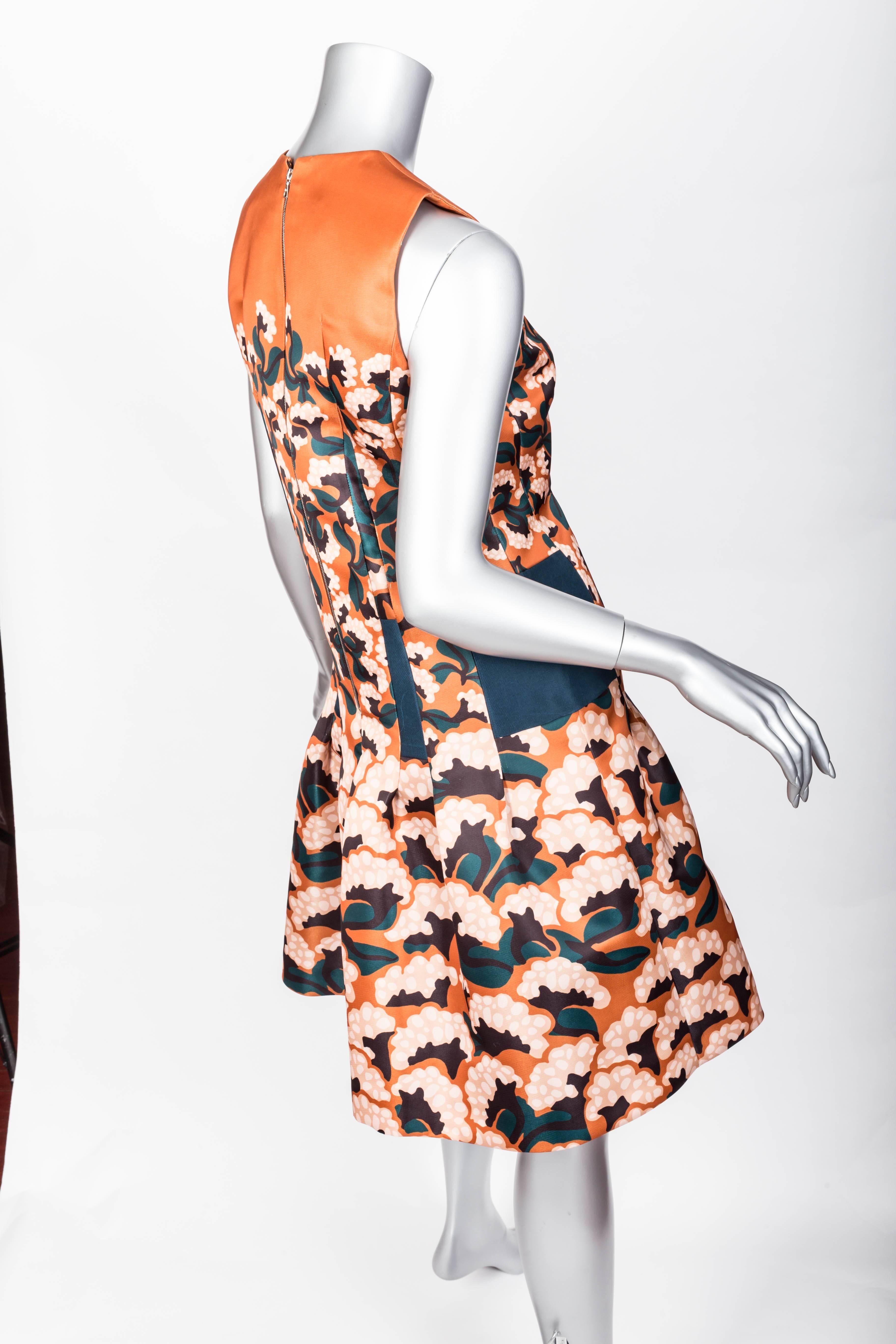 Thakoon Floral Print Dress Size 2 In Excellent Condition In Westhampton Beach, NY