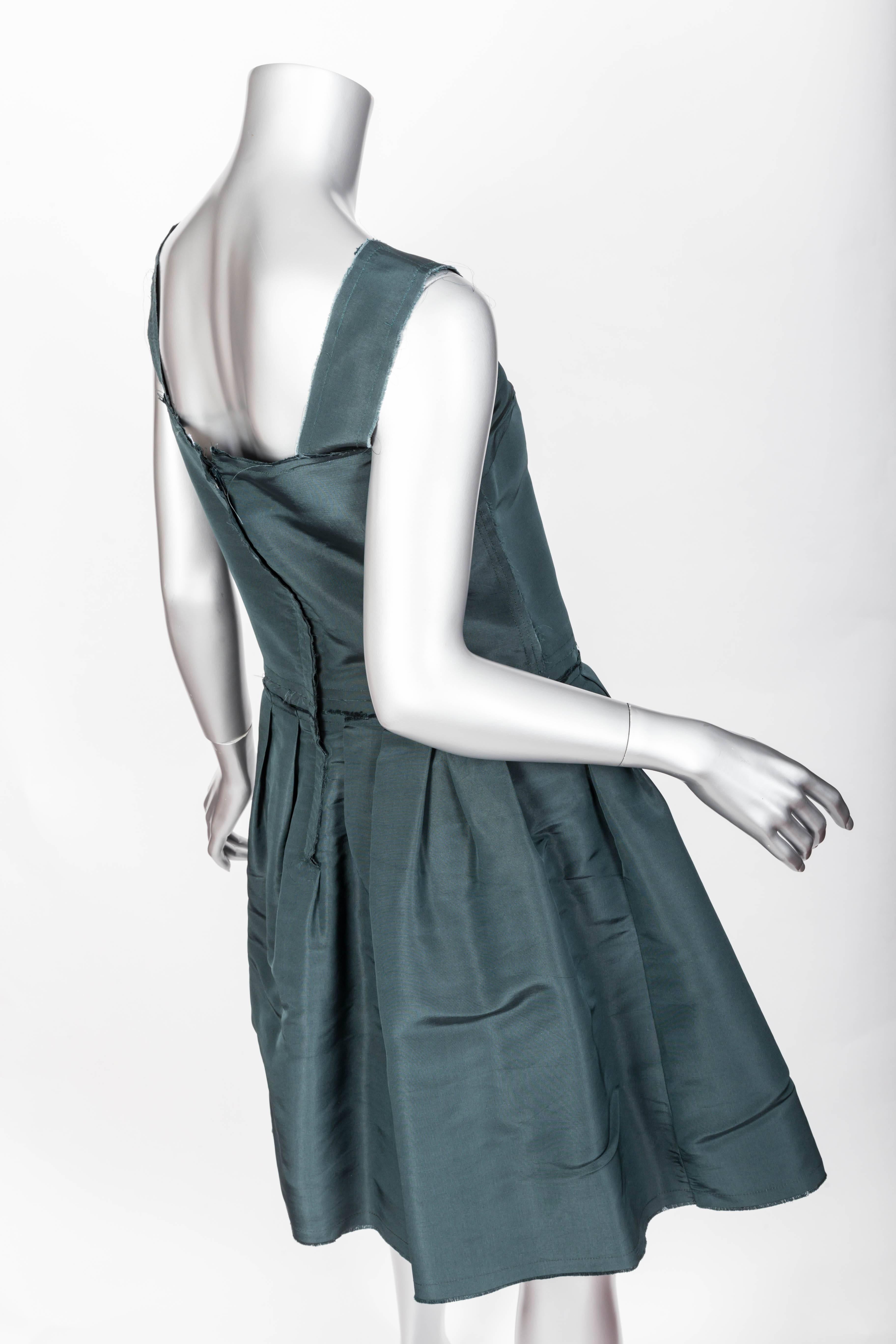 Lanvin Green Silk Taffeta Dress - Size 40 3