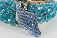 Coppola e Toppo Pave embroidered bead "buckle" cuff/bracelet, early 1950s