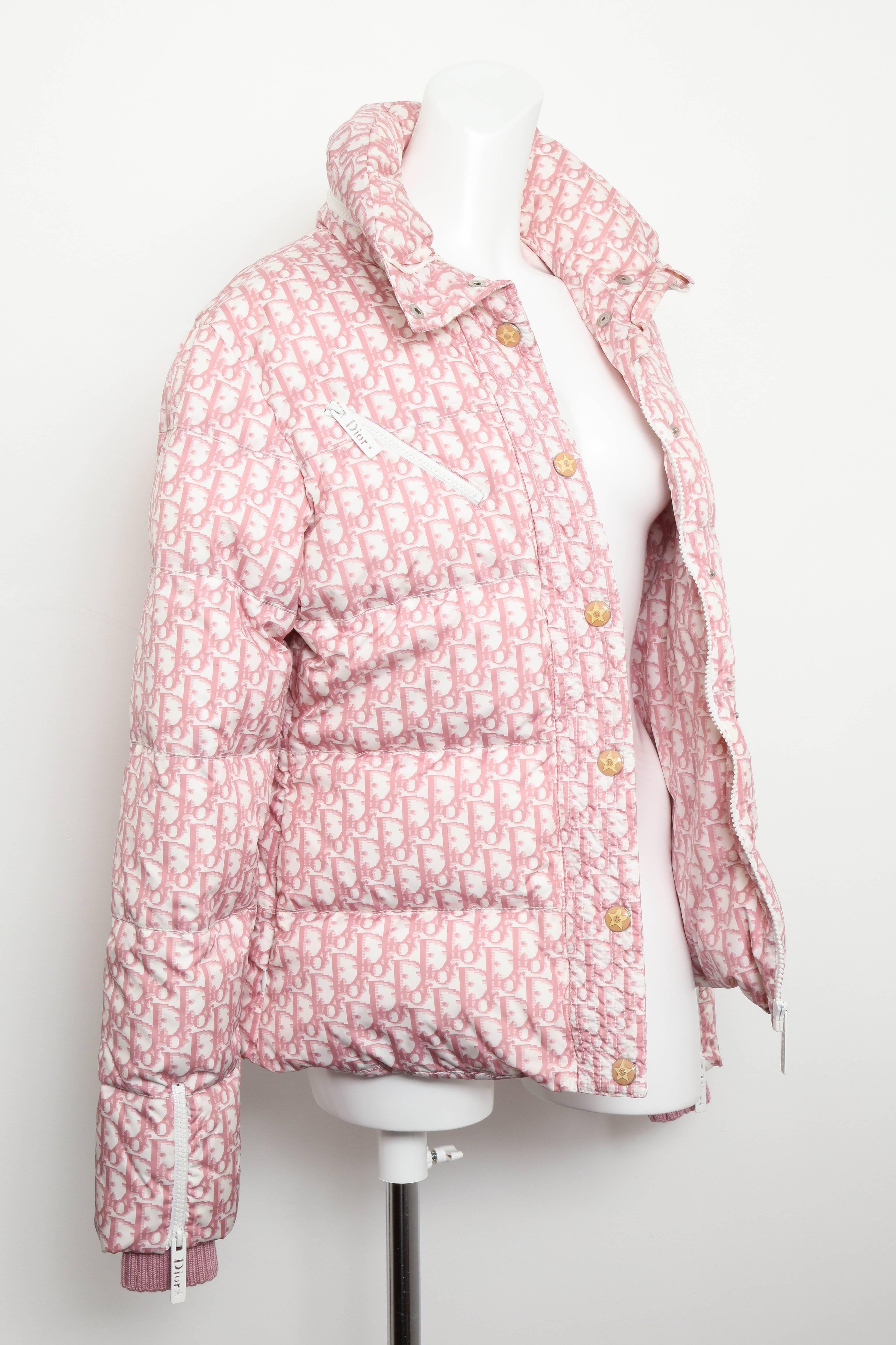 dior pink puffer jacket