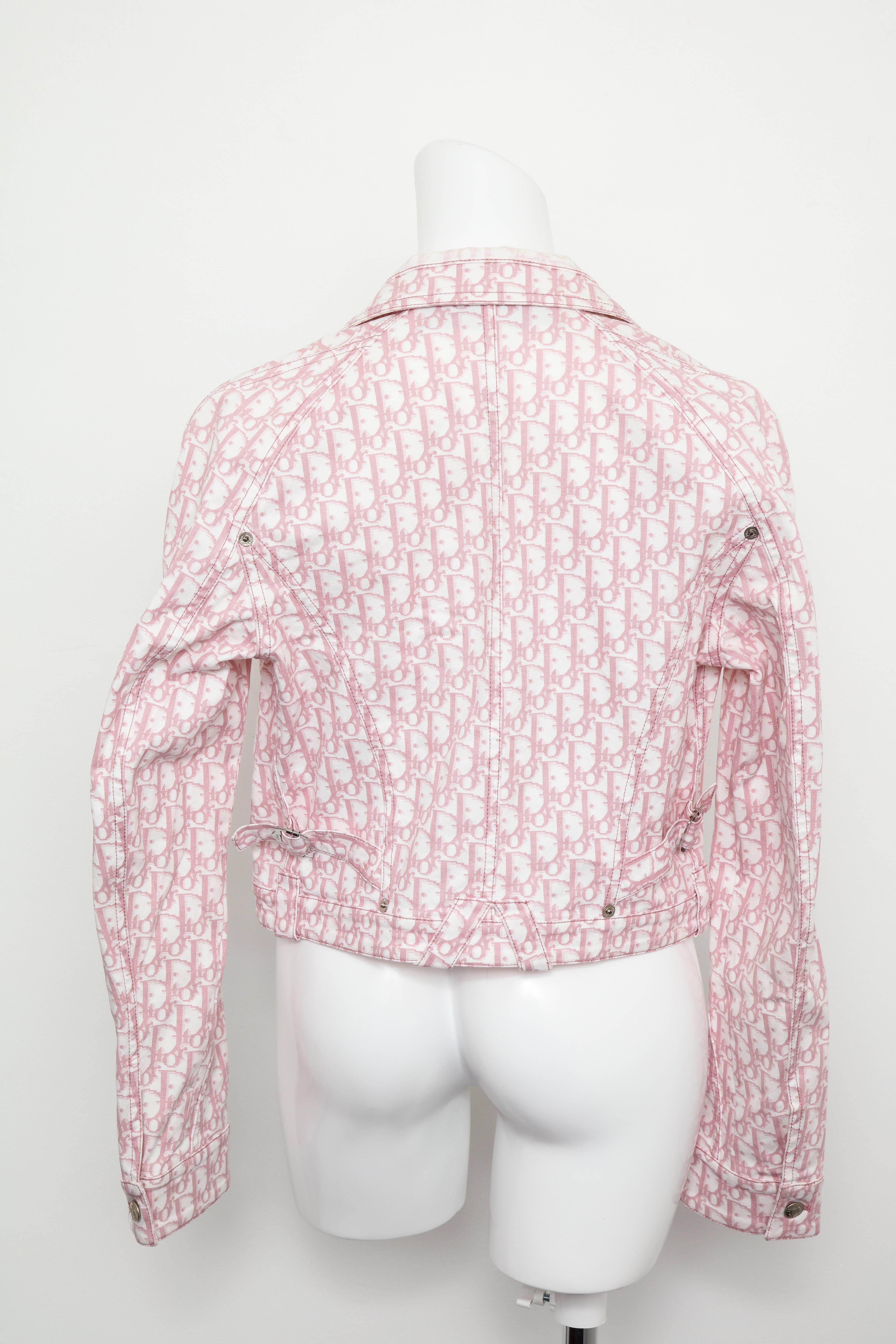 pink dior denim jacket