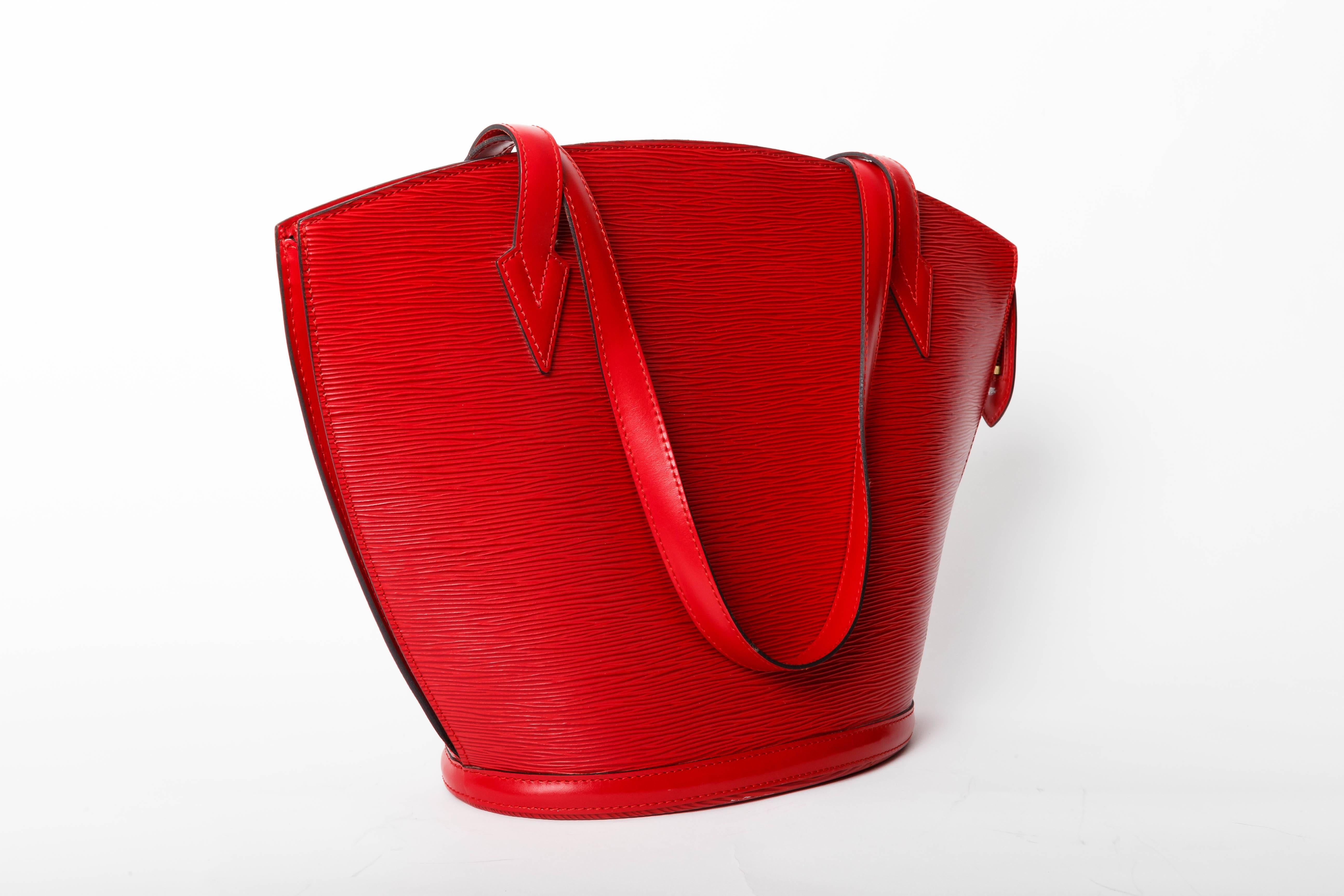 Louis Vuitton Vintage Red Epi St Jacques Tote / Shoulder Bag - GM 1