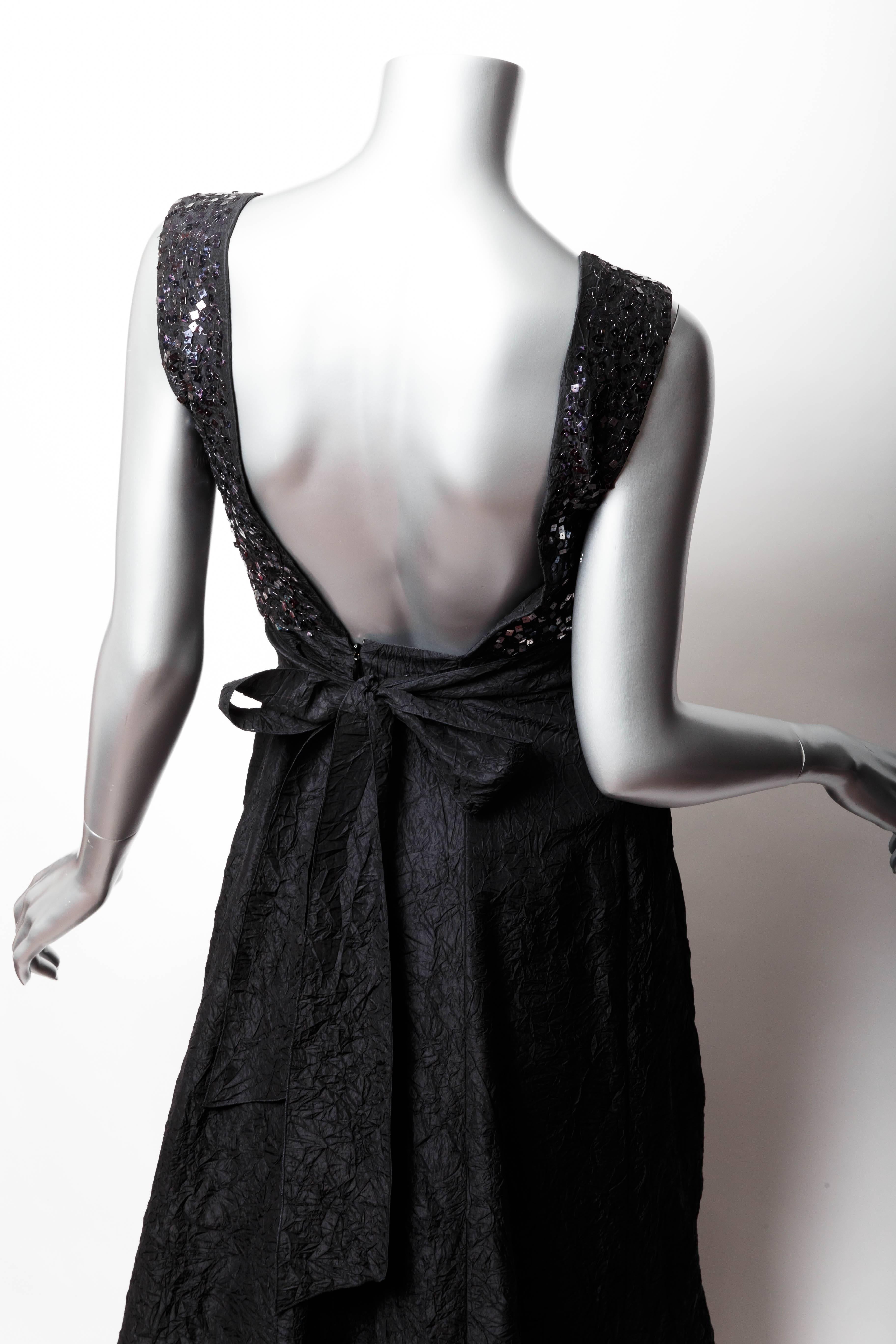 Women's Chanel Silk Evening Gown with Sequin Embellishment