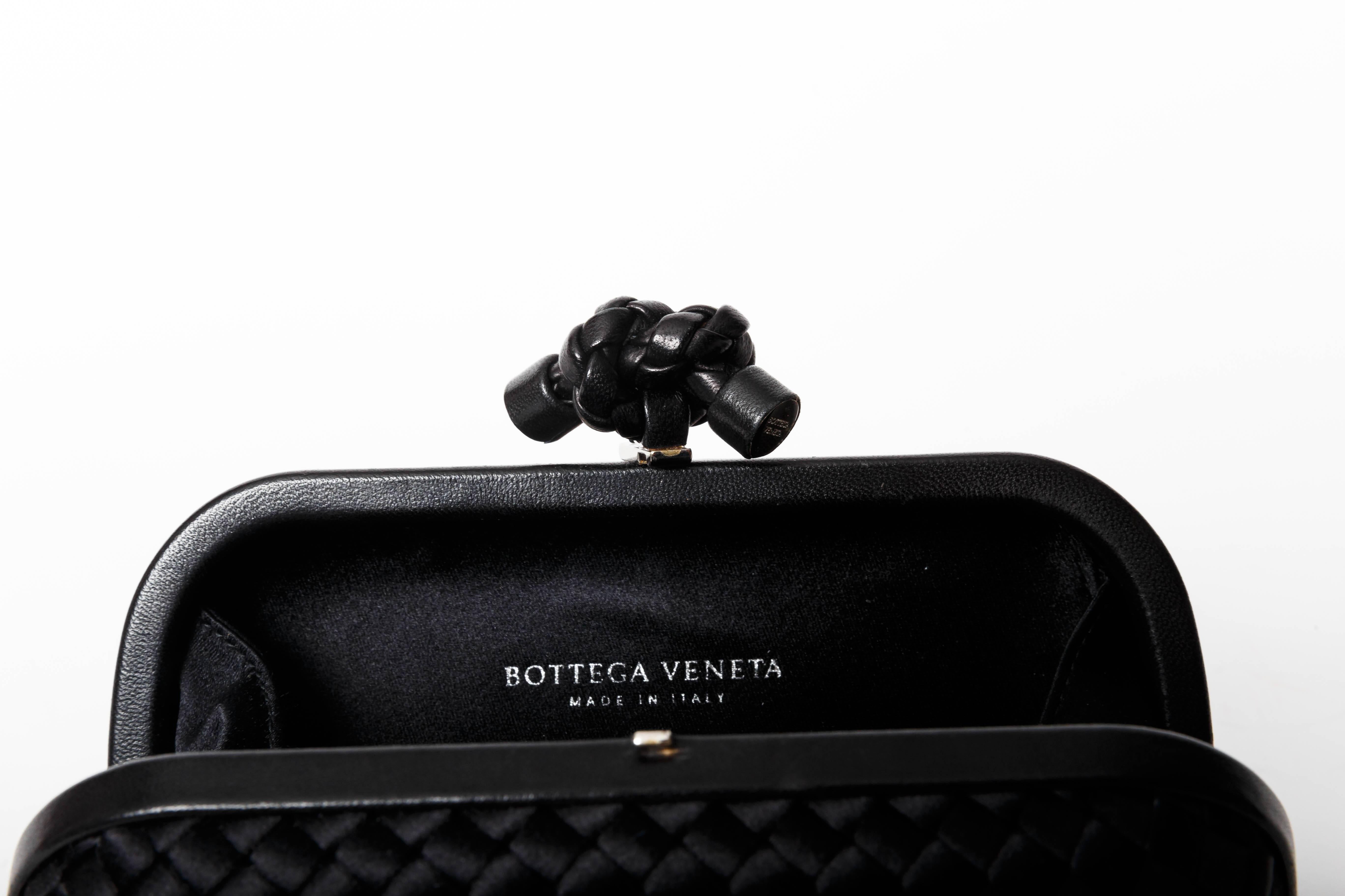Bottega Veneta Silk Knot Clutch In Excellent Condition In Westhampton Beach, NY