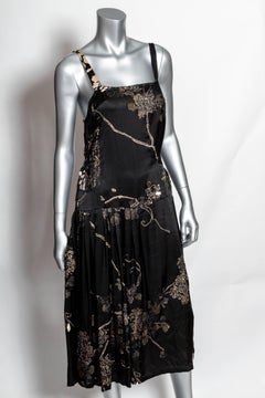 Vintage Dries Van Noten Silk Embroidered Dress - Size 40