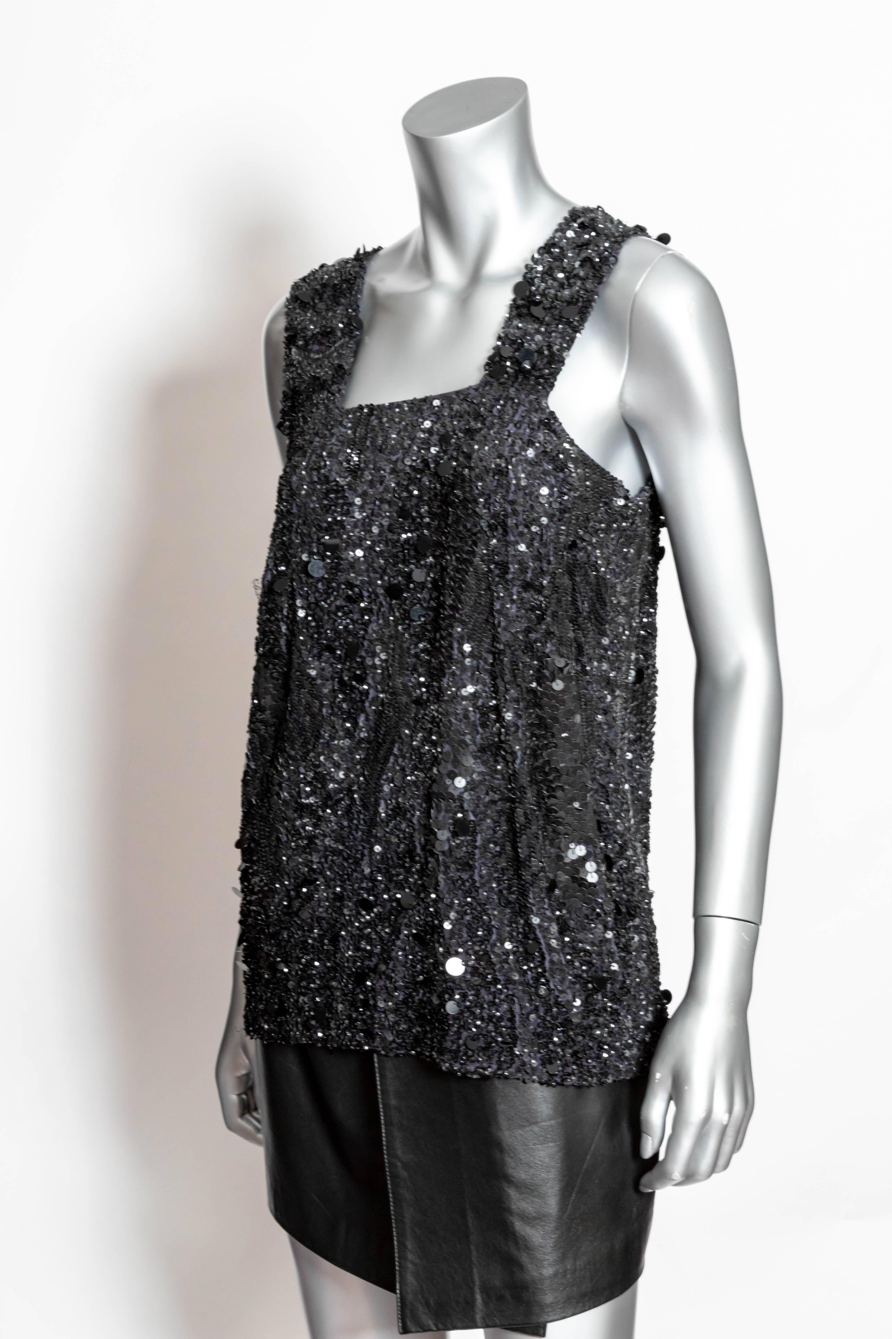 Vintage Dries Van Noten Sequin and Pailette Top - Size 40 3