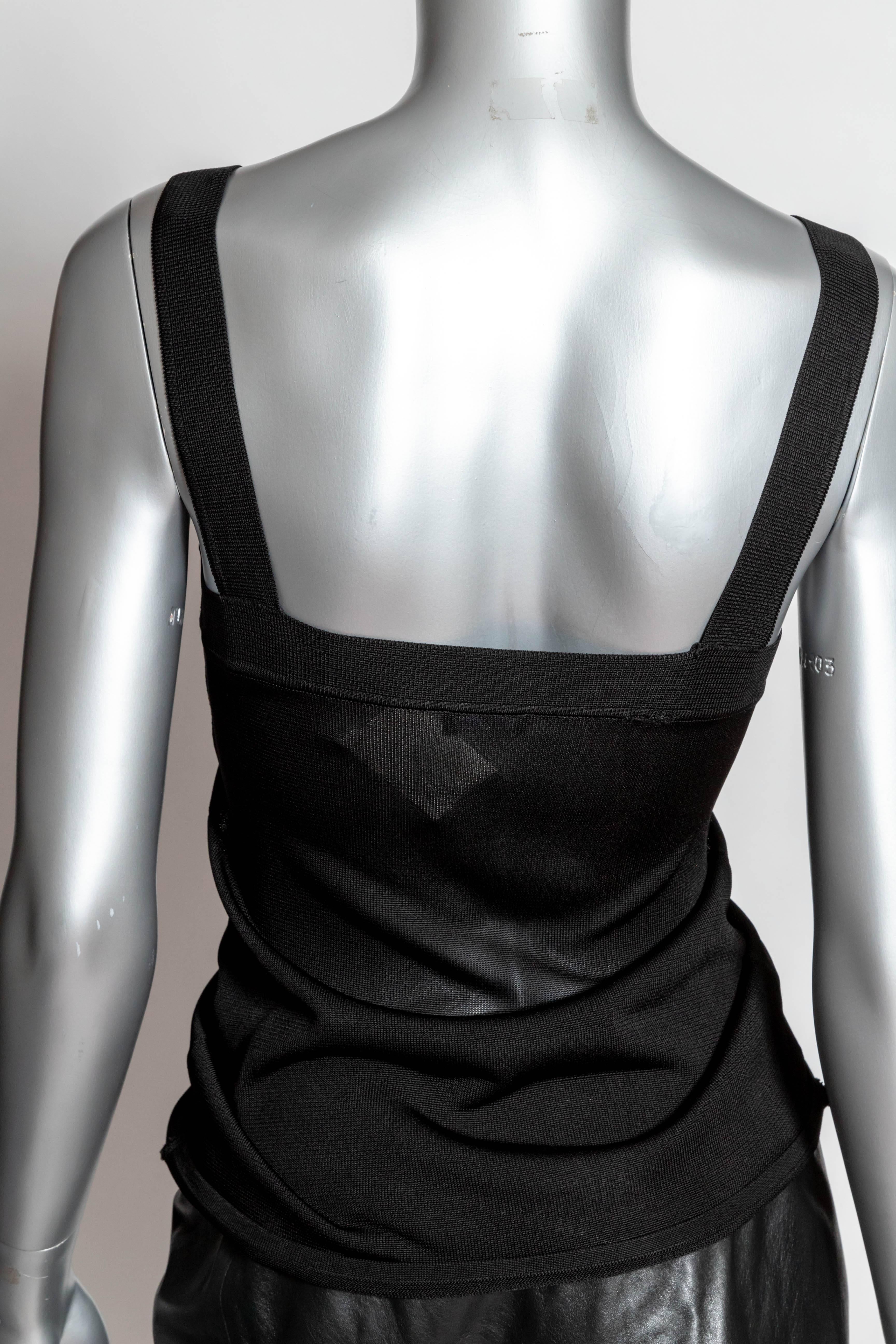Chanel Black Silk Knit Top - Small For Sale 4