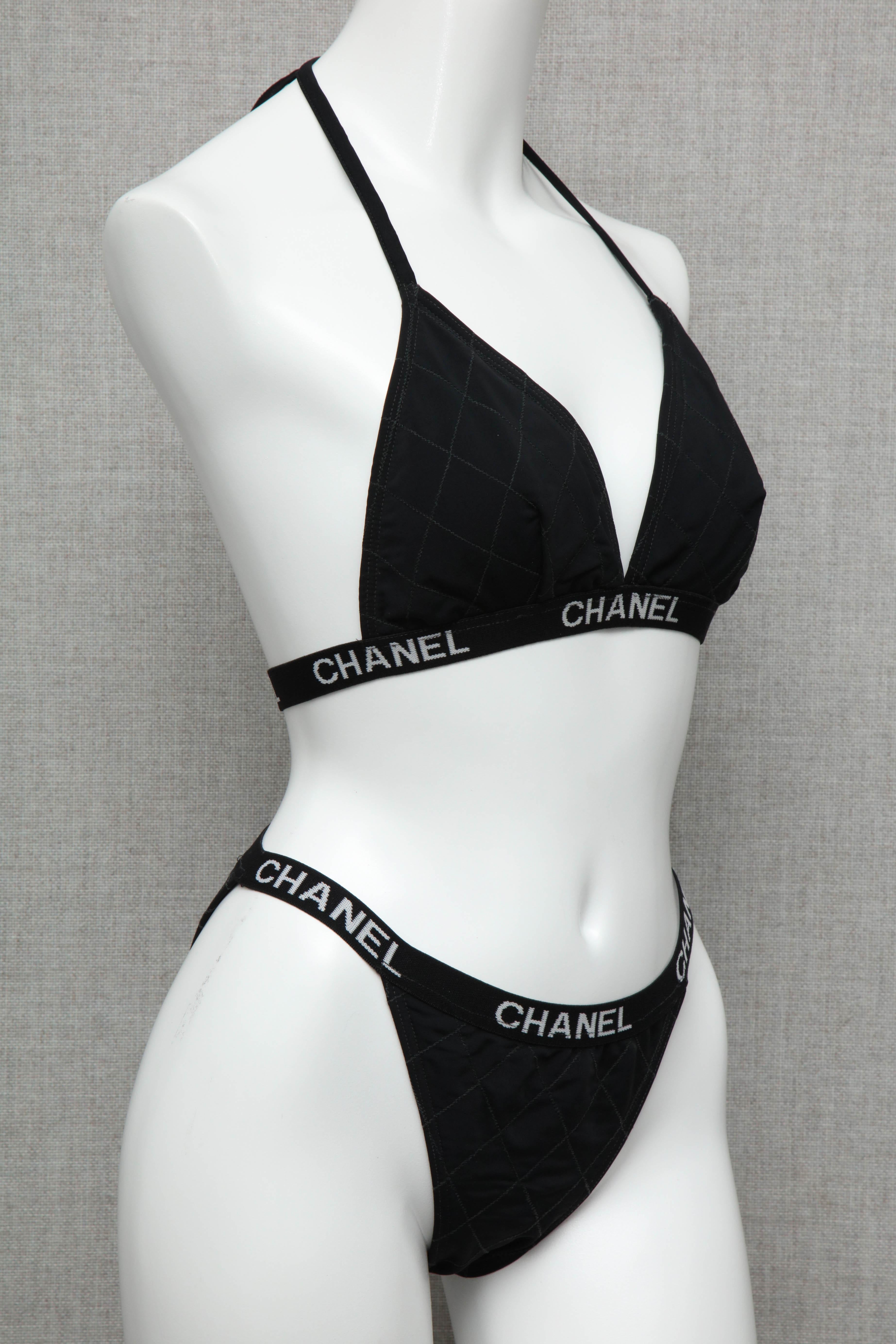 black chanel bikini