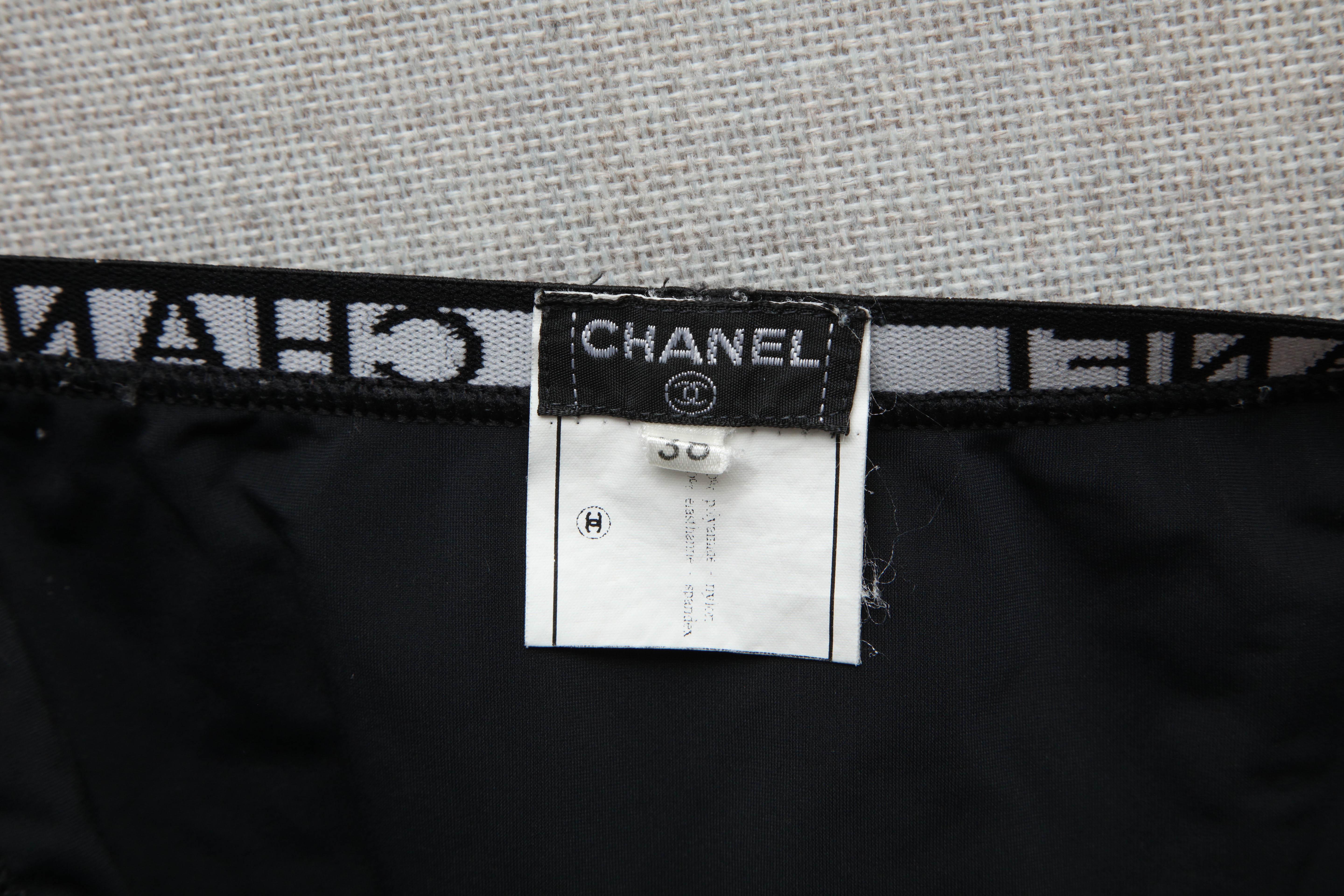 Vintage Chanel Black Bikini with Logos 1