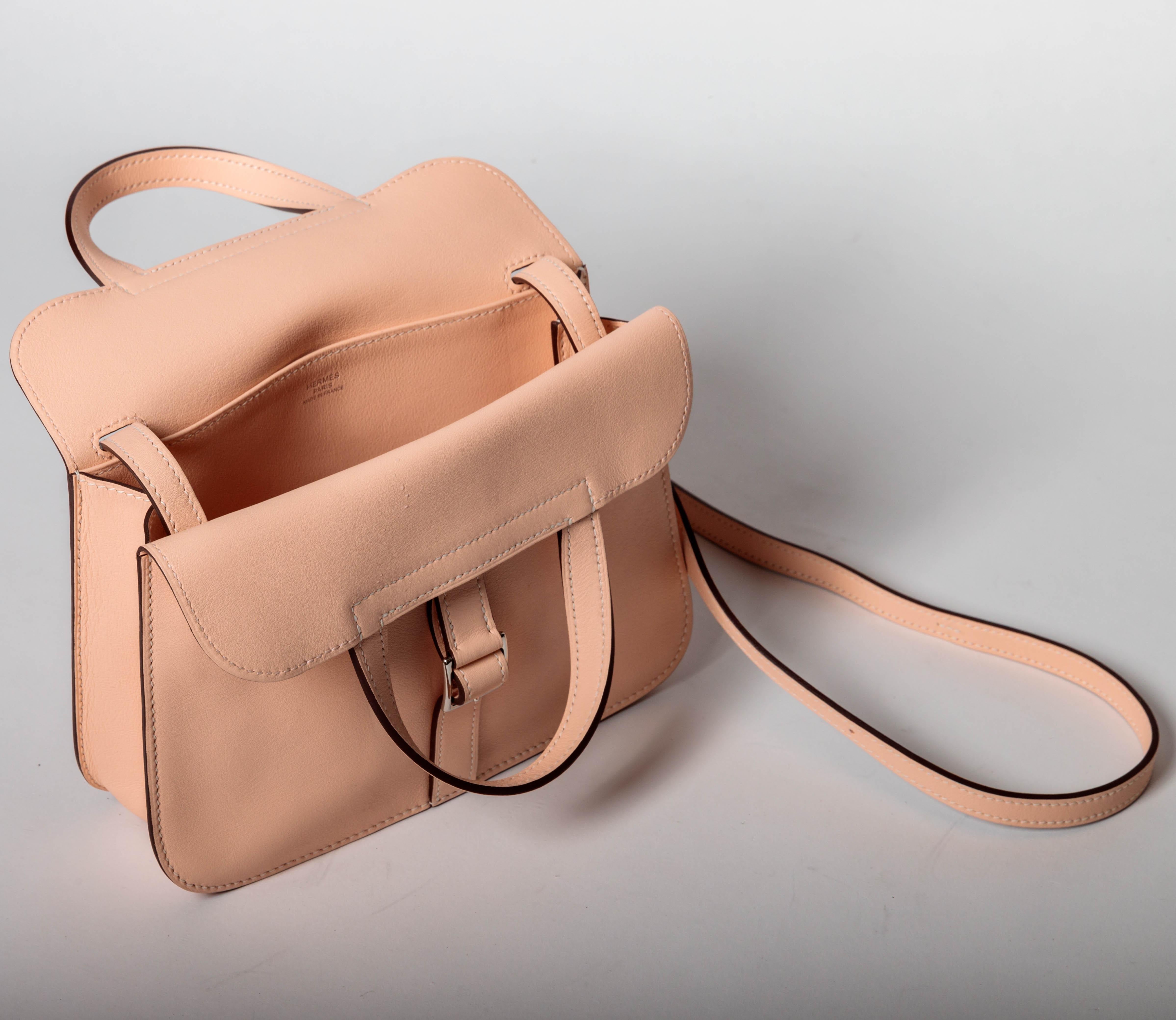 Hermes Rose Eglantine Halzan Mini Bag For Sale 3
