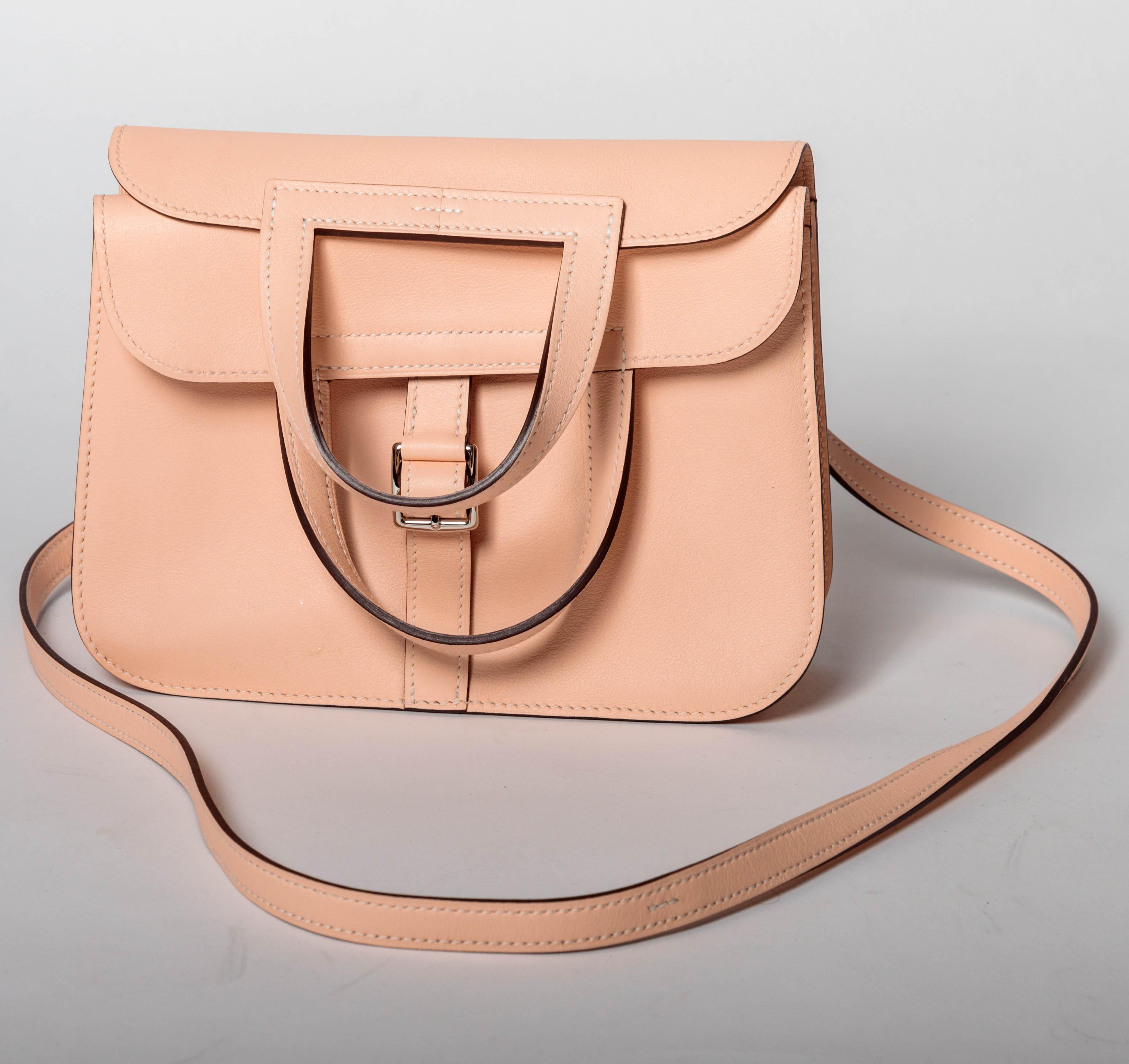 Hermes Rose Eglantine Halzan Mini Bag For Sale 4