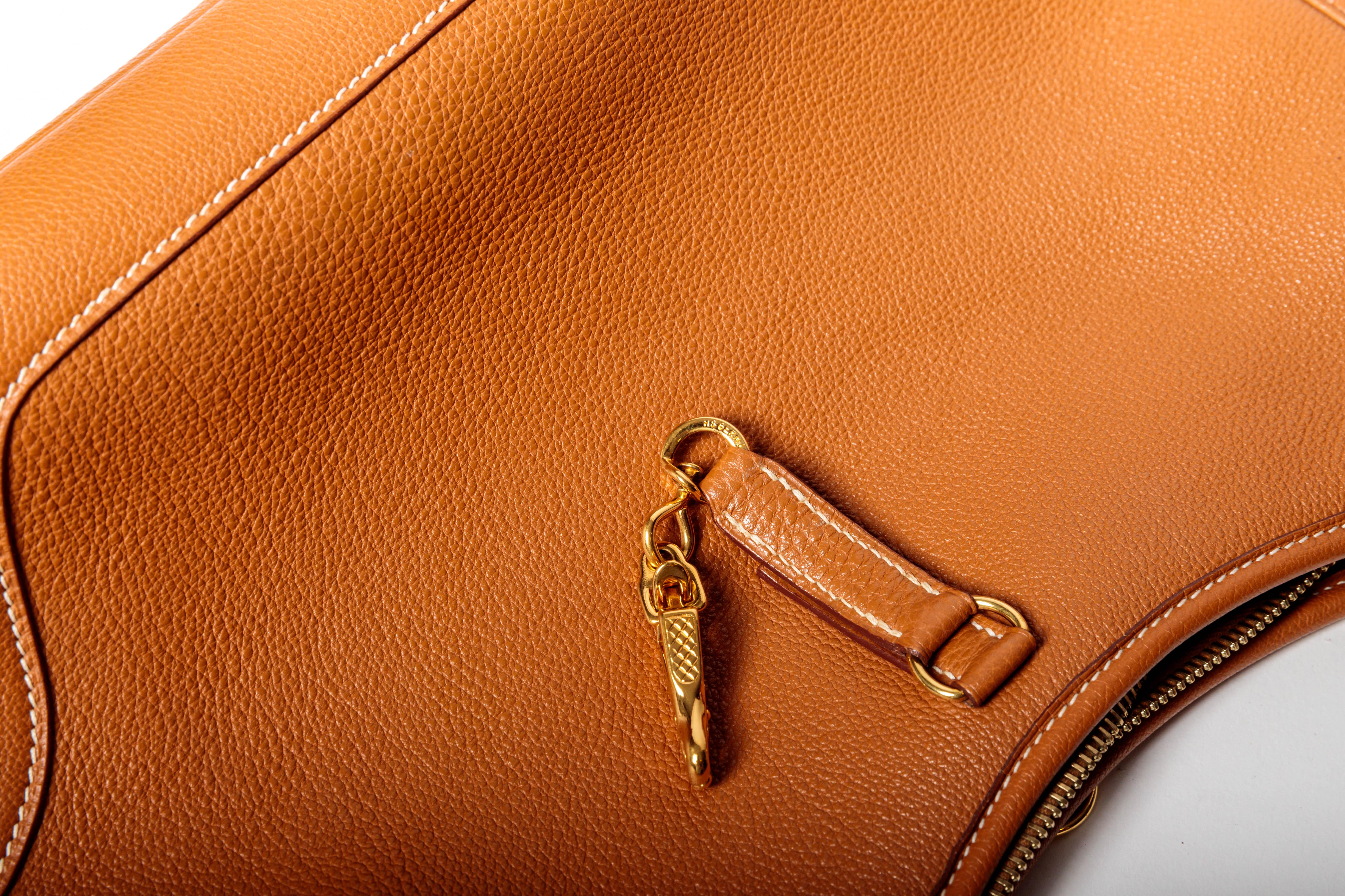 Hemes Gold Togo Trim Handbag with Gold Hardware - 35 cm 6