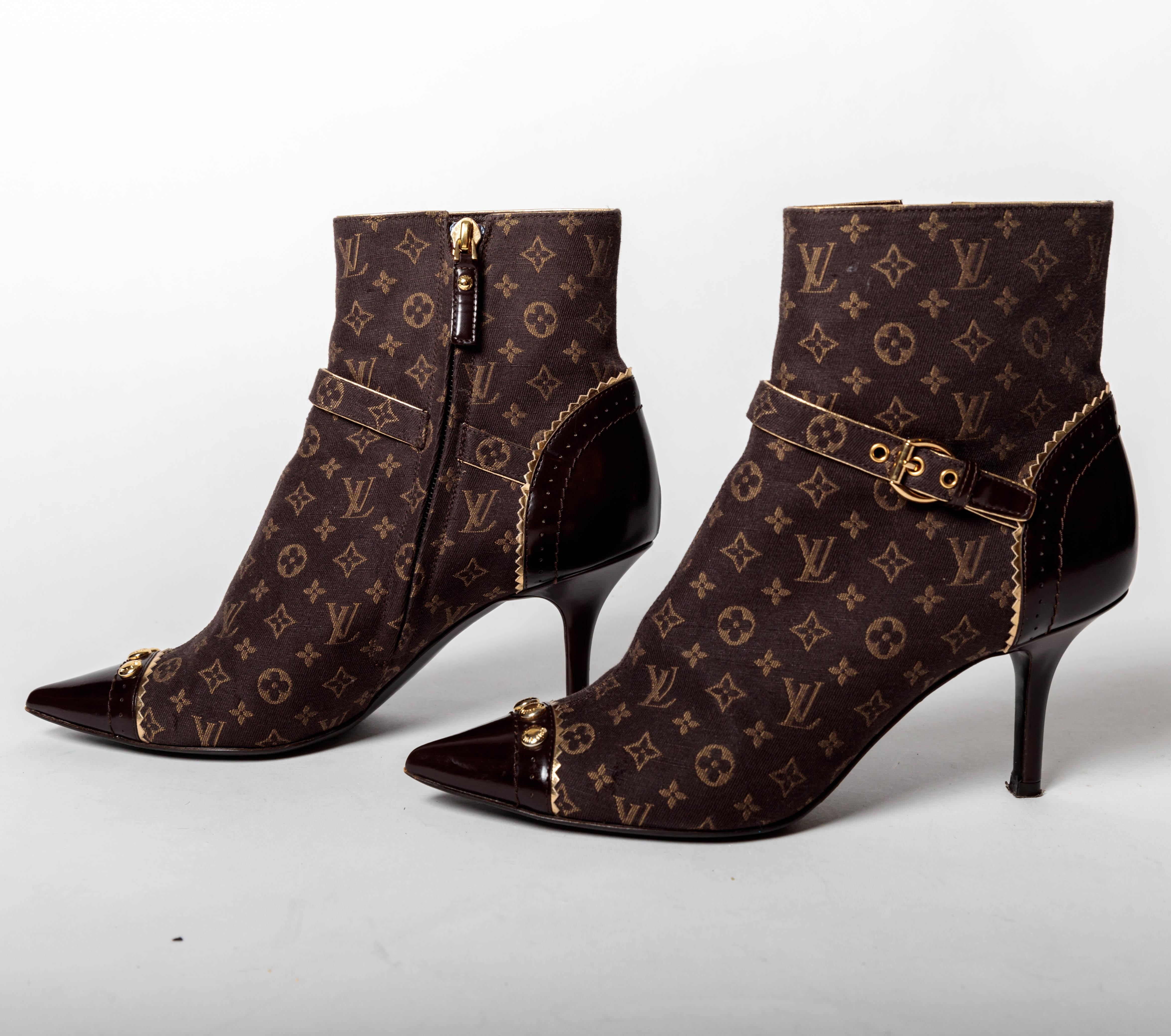 Louis Vuitton  monogram  Booties  In Excellent Condition In Westhampton Beach, NY