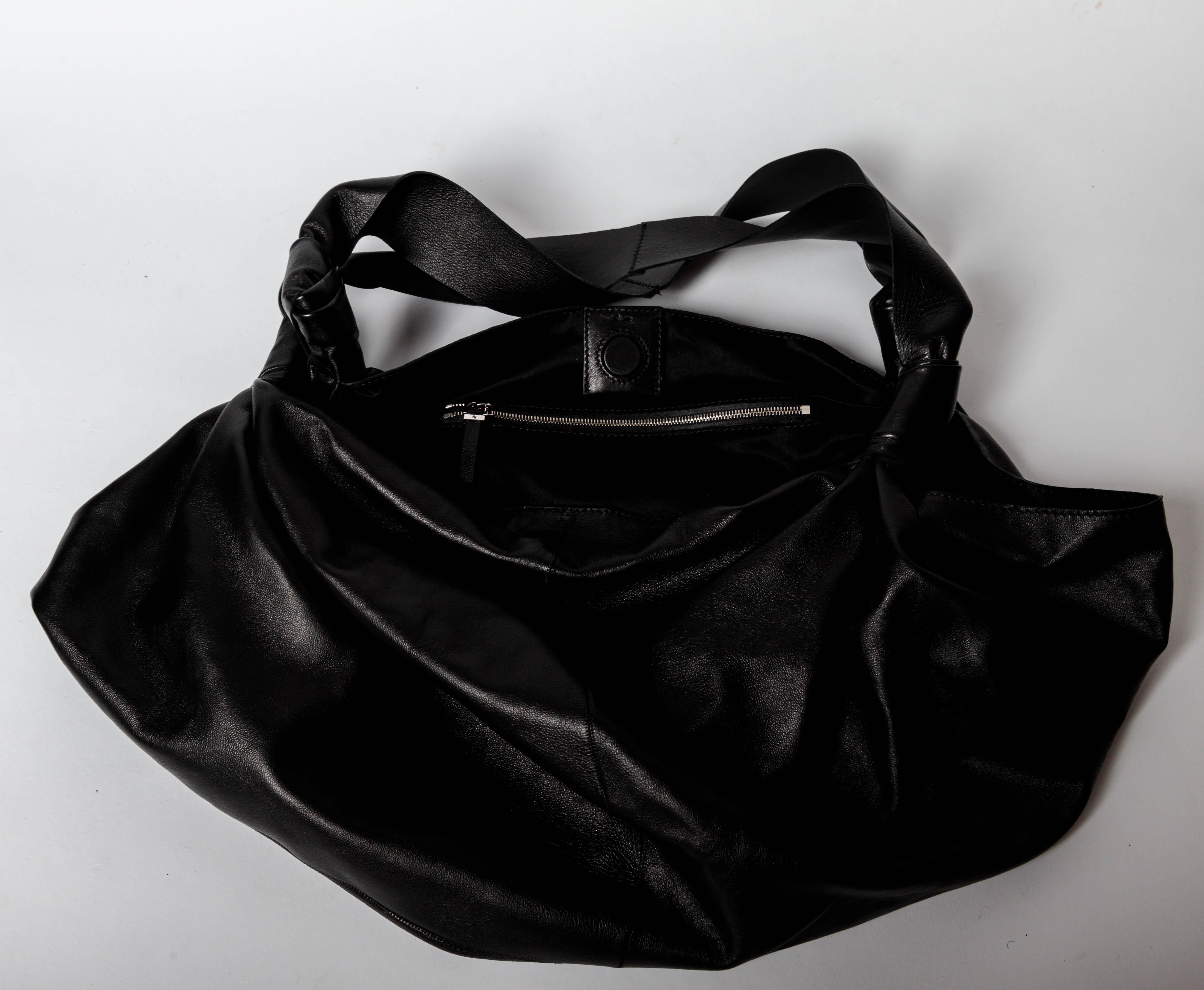 The Row Leather Ascot Bag in Medium In Excellent Condition For Sale In Westhampton Beach, NY