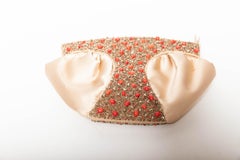 Oscar de la Renta Silk Beaded Clutch