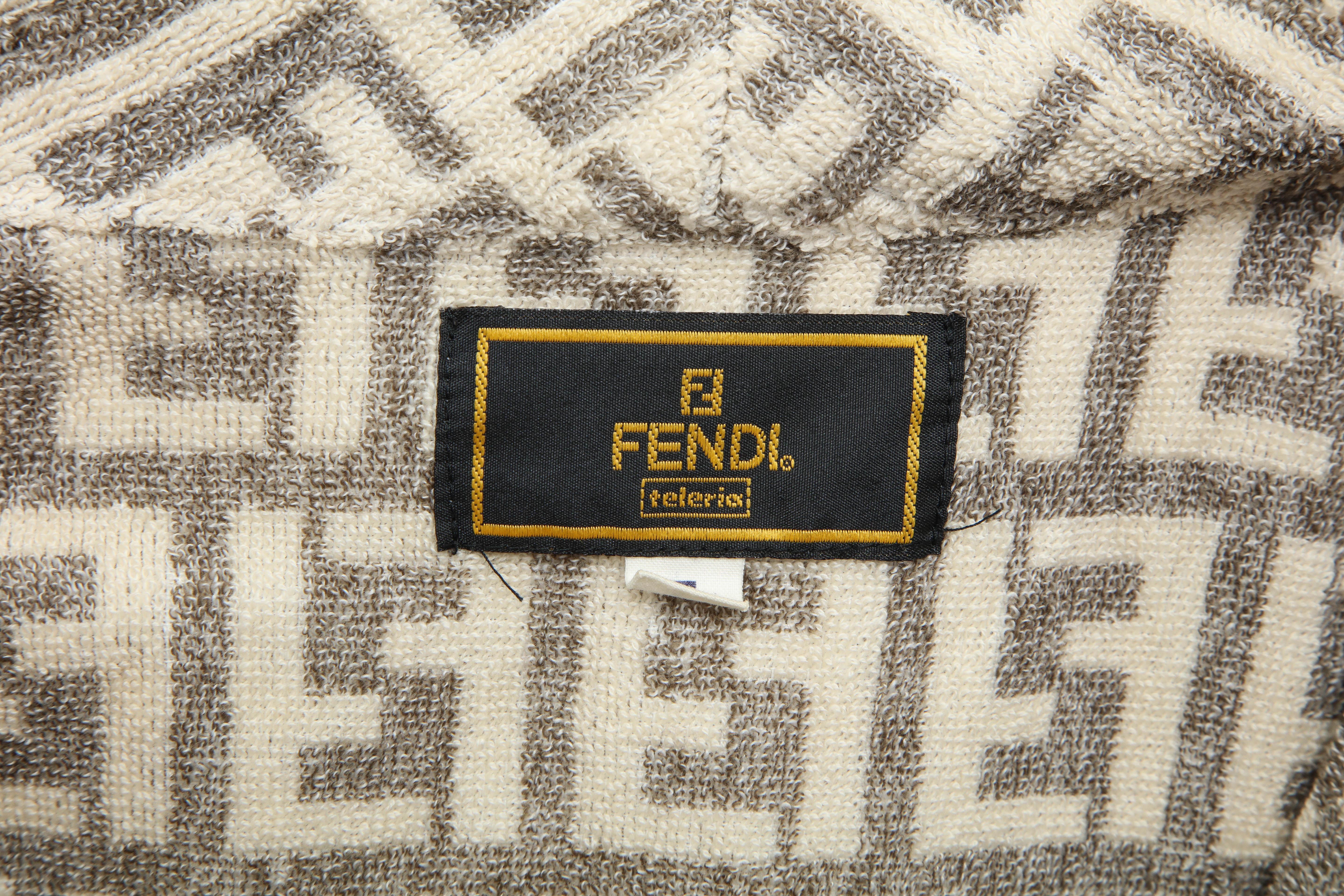 Fendi Rare bathrobe with Iconic FF Logos im Angebot 1