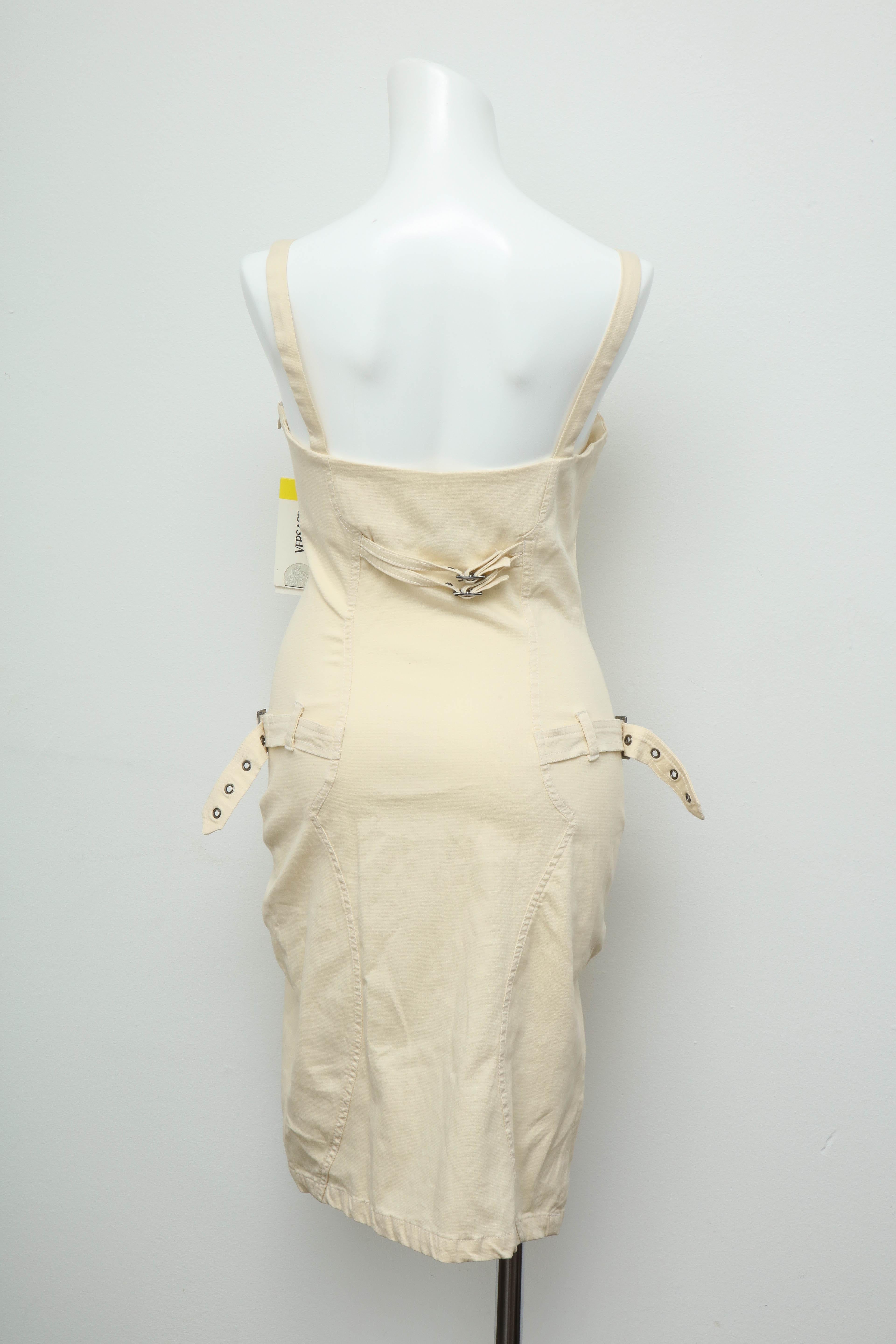 Versace Jeans Couture Strap Dress Never Worn  In New Condition For Sale In Chicago, IL