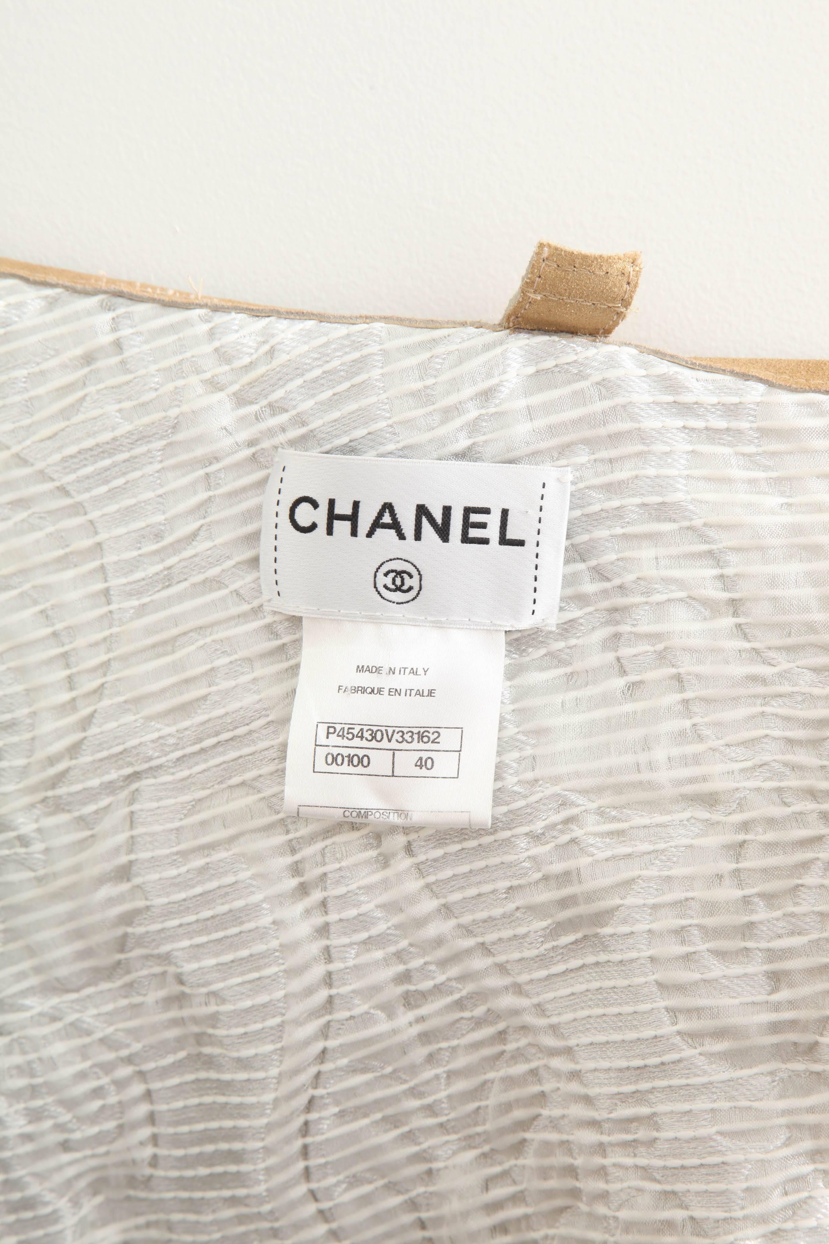 Chanel 13C Runway Brocade Versailles Dress White/Gold 1