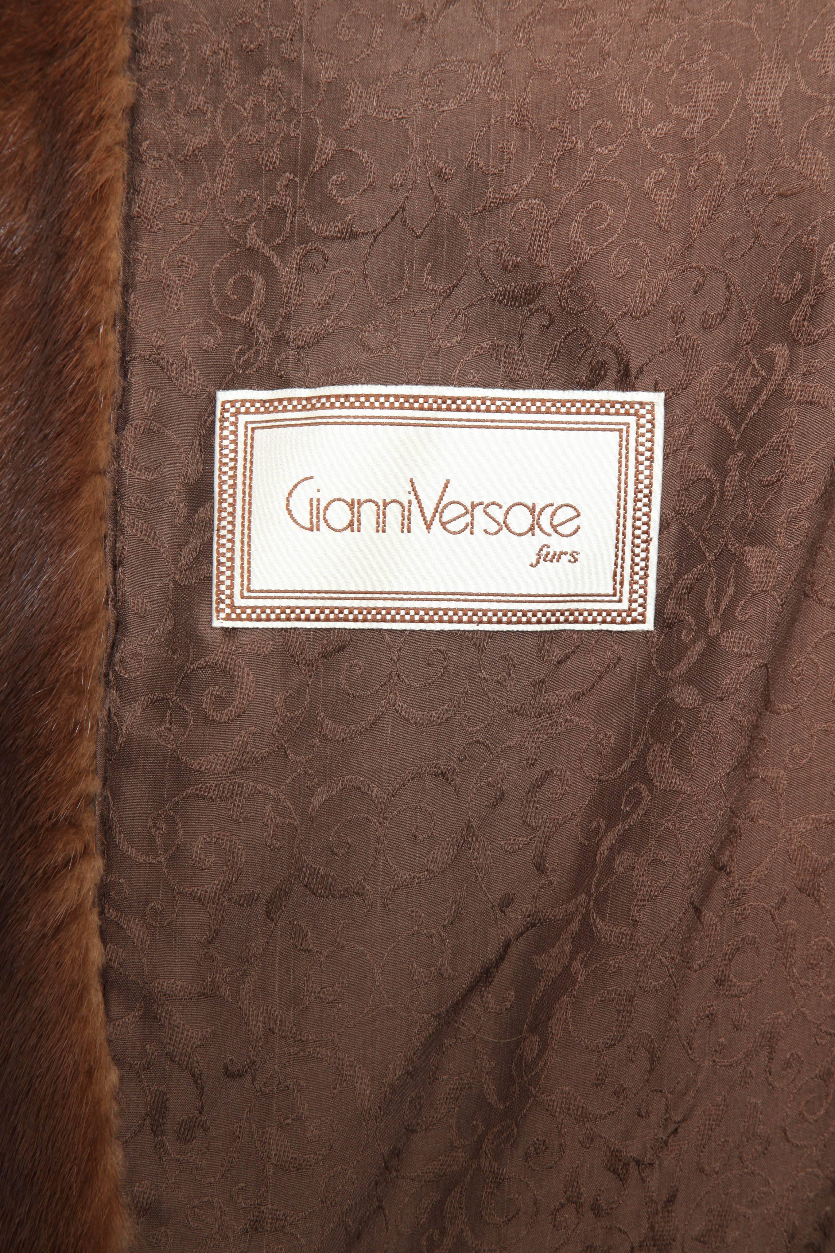 Men's Gianni Versace Full-Length Mink Fur Coat For Sale