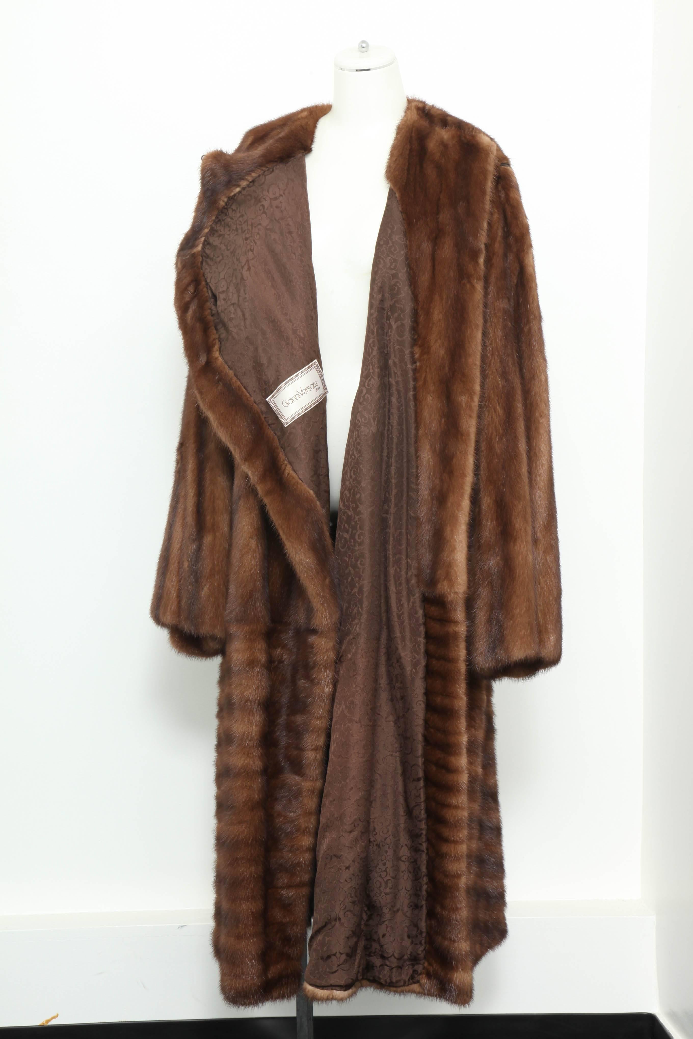 Gianni Versace Full-Length Mink Fur Coat For Sale 1