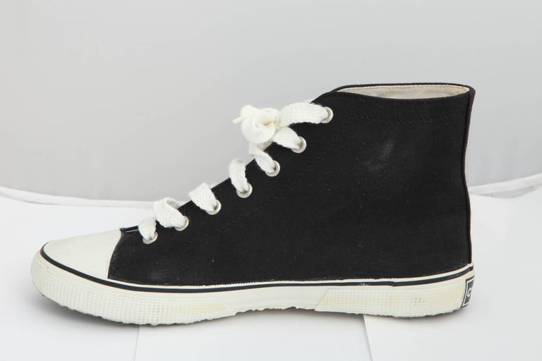 Rare Chanel Converse Style Sneakers For Sale at 1stdibs