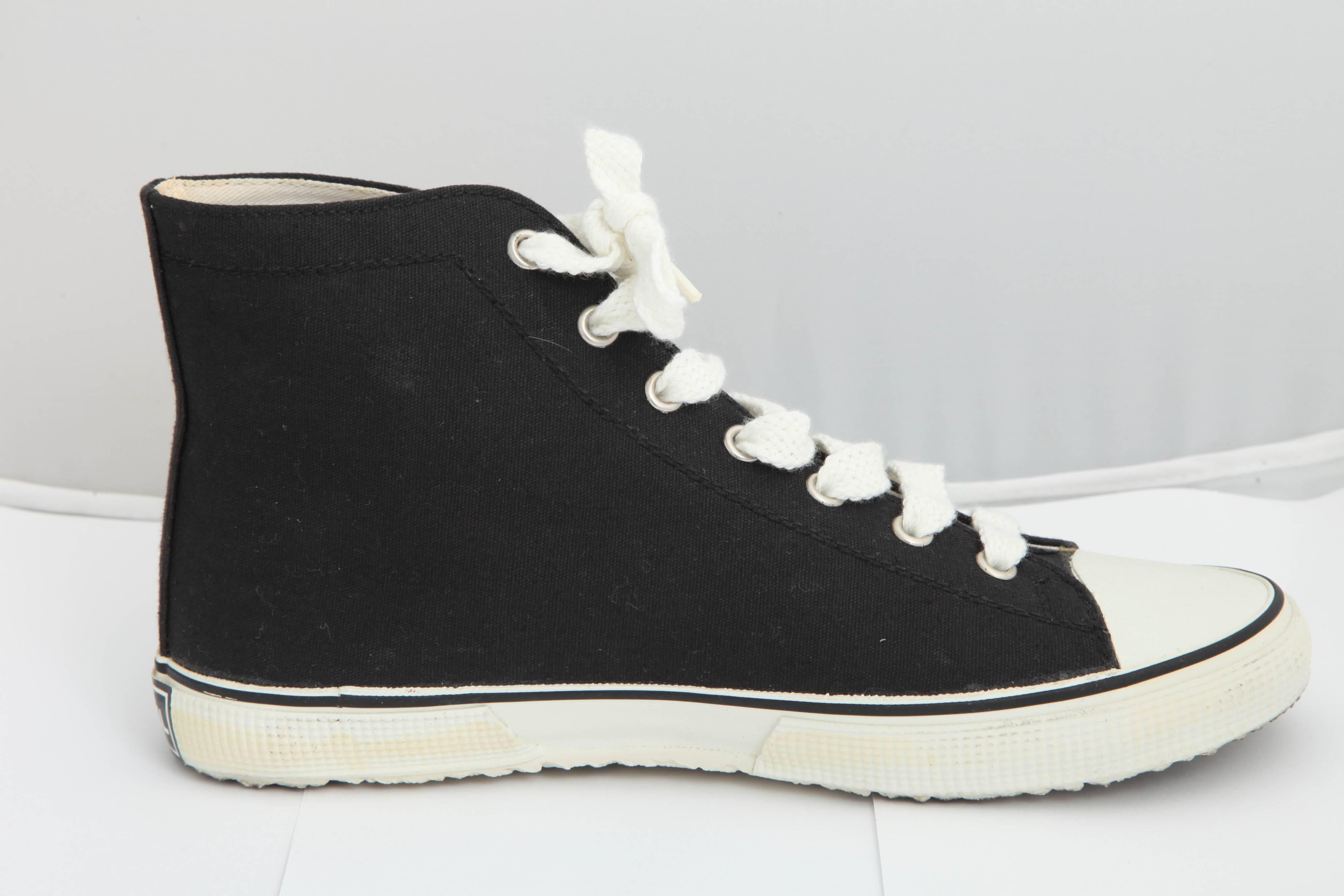 Women's or Men's Rare Chanel Converse Style Sneakers For Sale