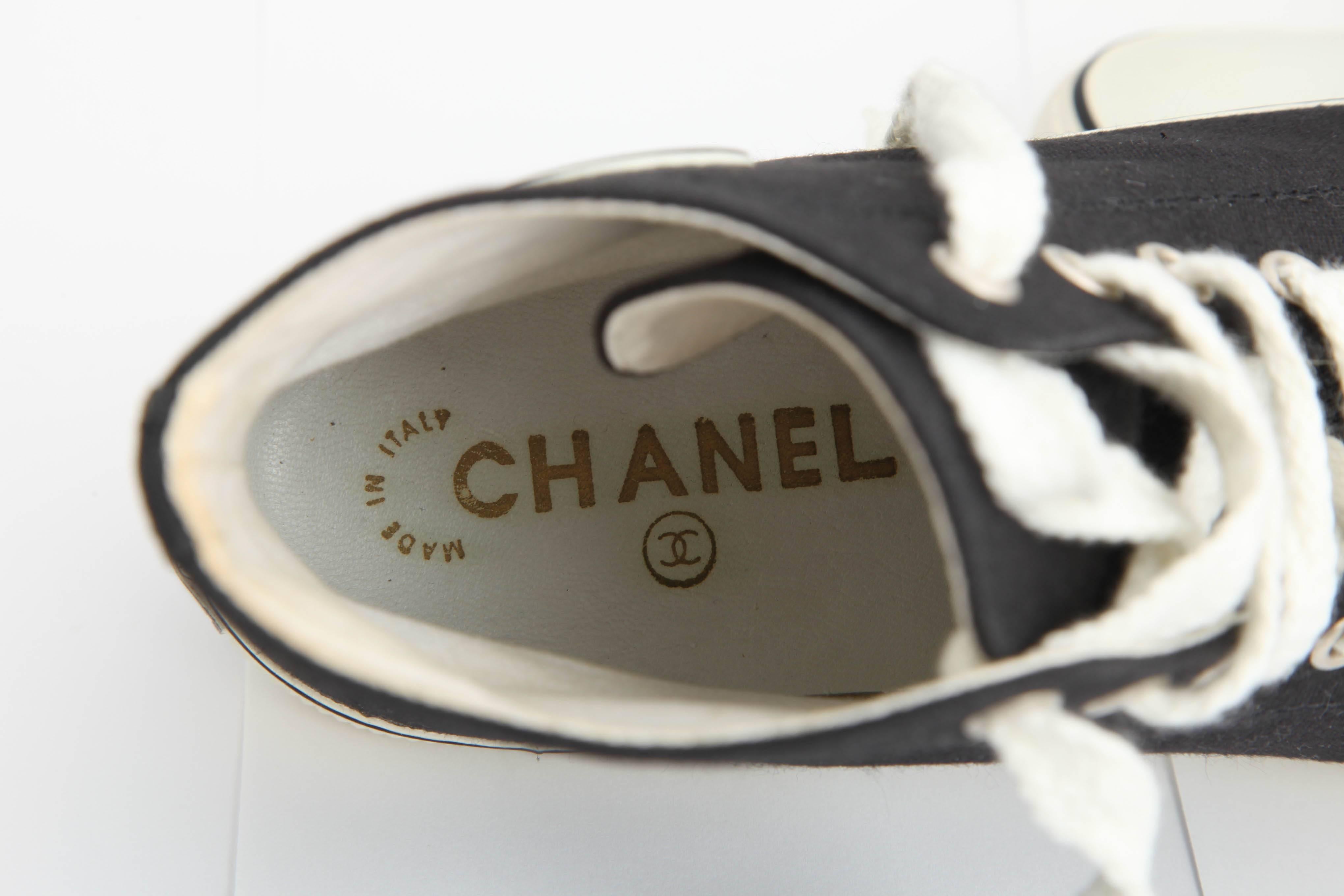 Rare Chanel Converse Style Sneakers For Sale 1