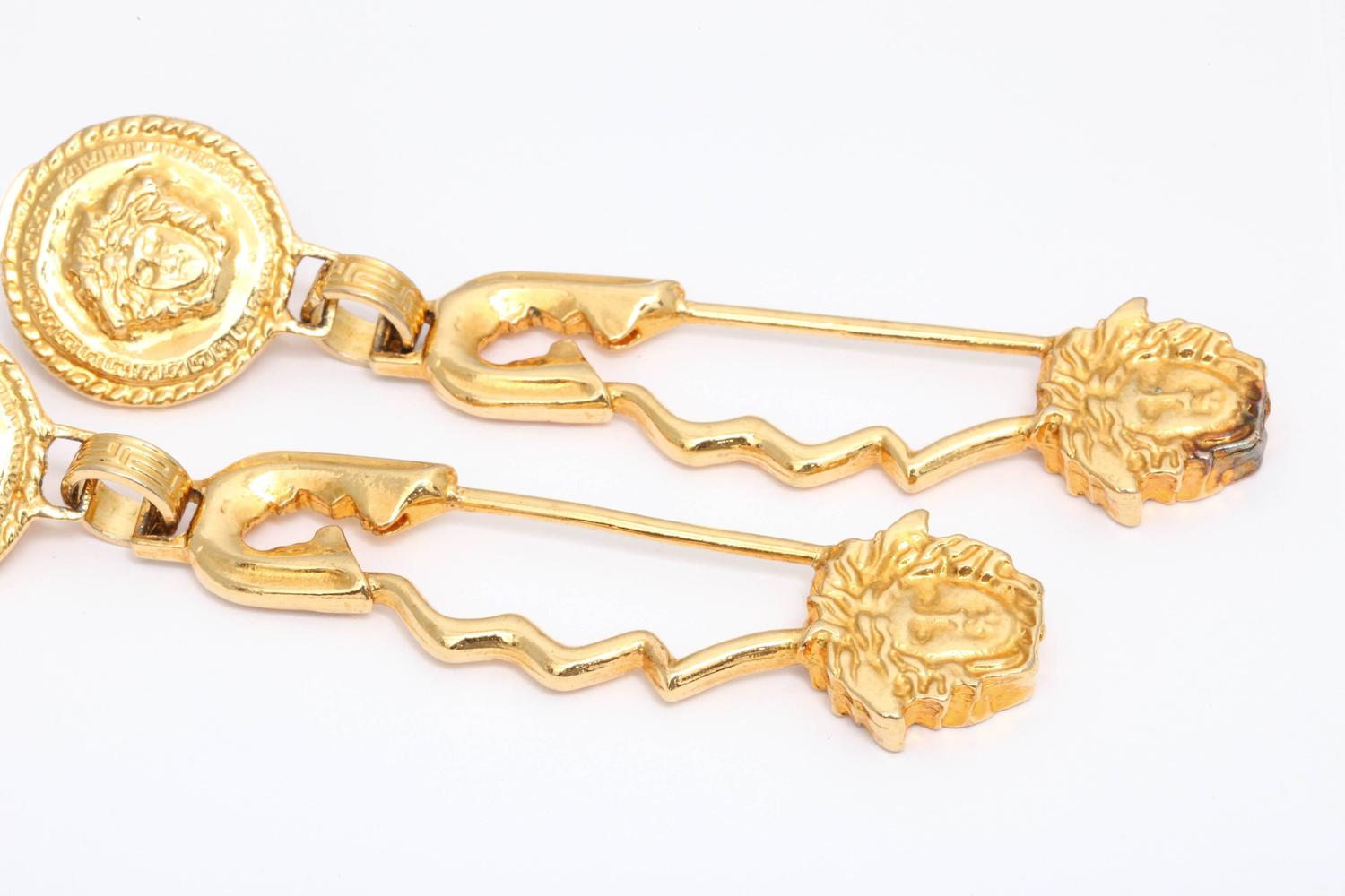 versace safety pin earring