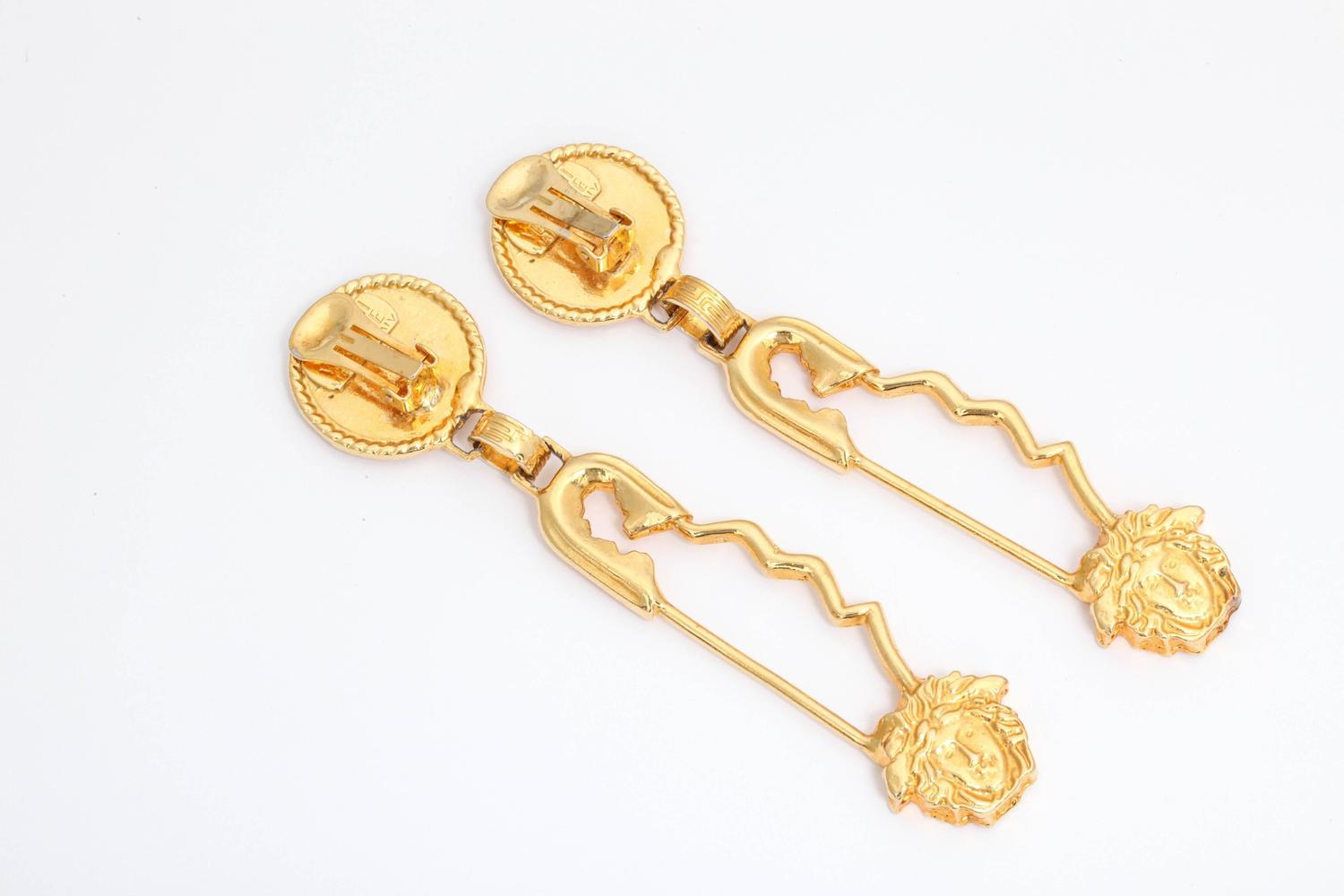 versace safety pin earring