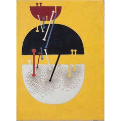 Untitled Modernist Painting By Richard Filipowski, 1947