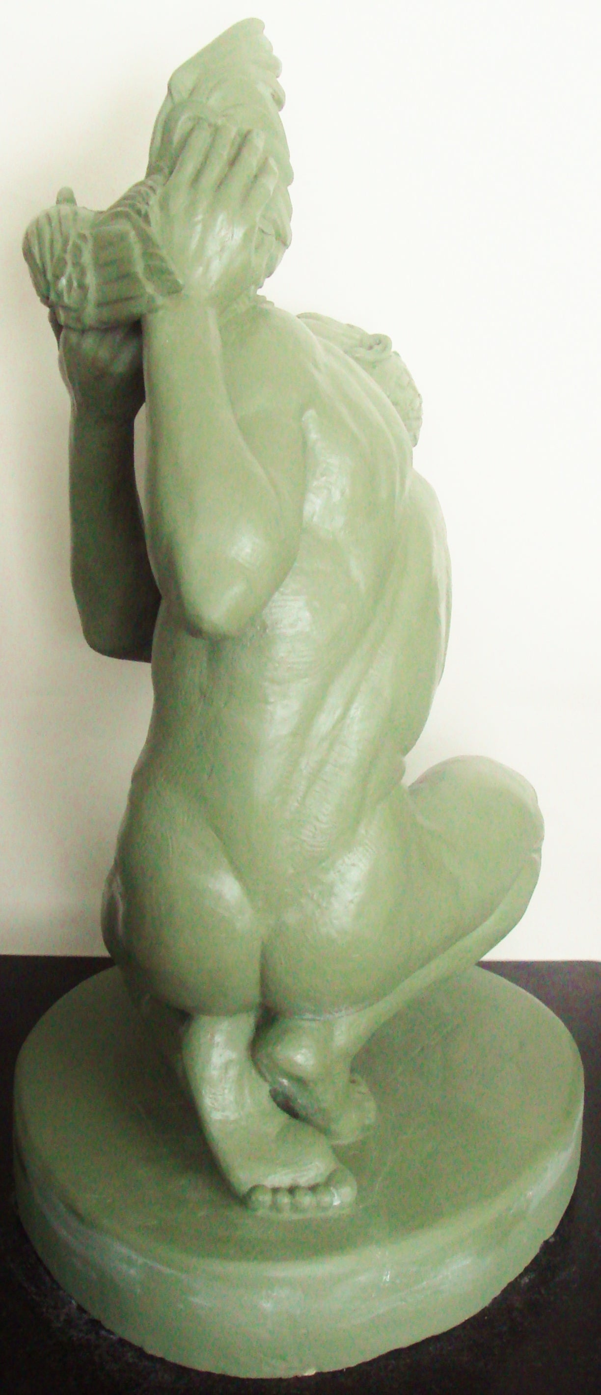 Mid-20th Century Large Canadian Mid-Century Modern Plaster Statue 'Victor of the Cock Fight'