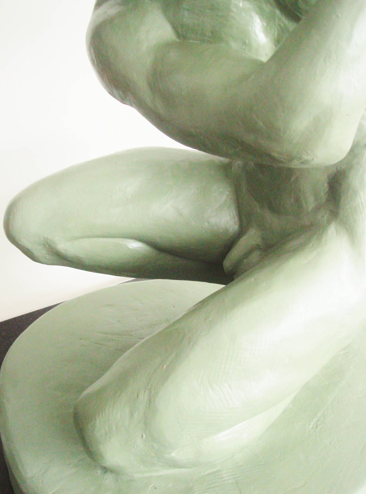 Large Canadian Mid-Century Modern Plaster Statue 'Victor of the Cock Fight' 1
