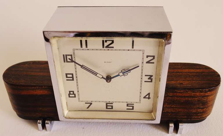 chrome desk clock